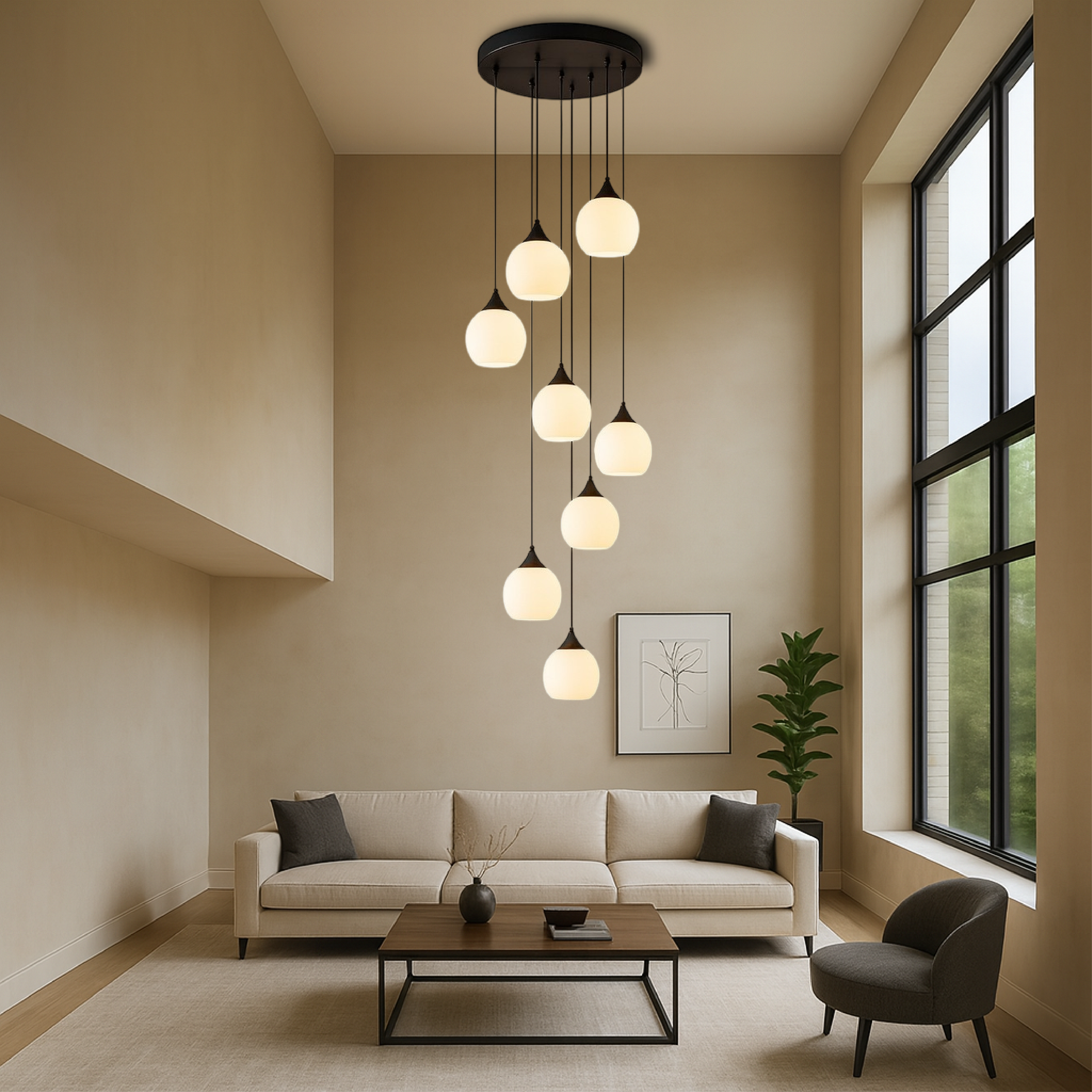 Lampadario per scale di Villa Gade