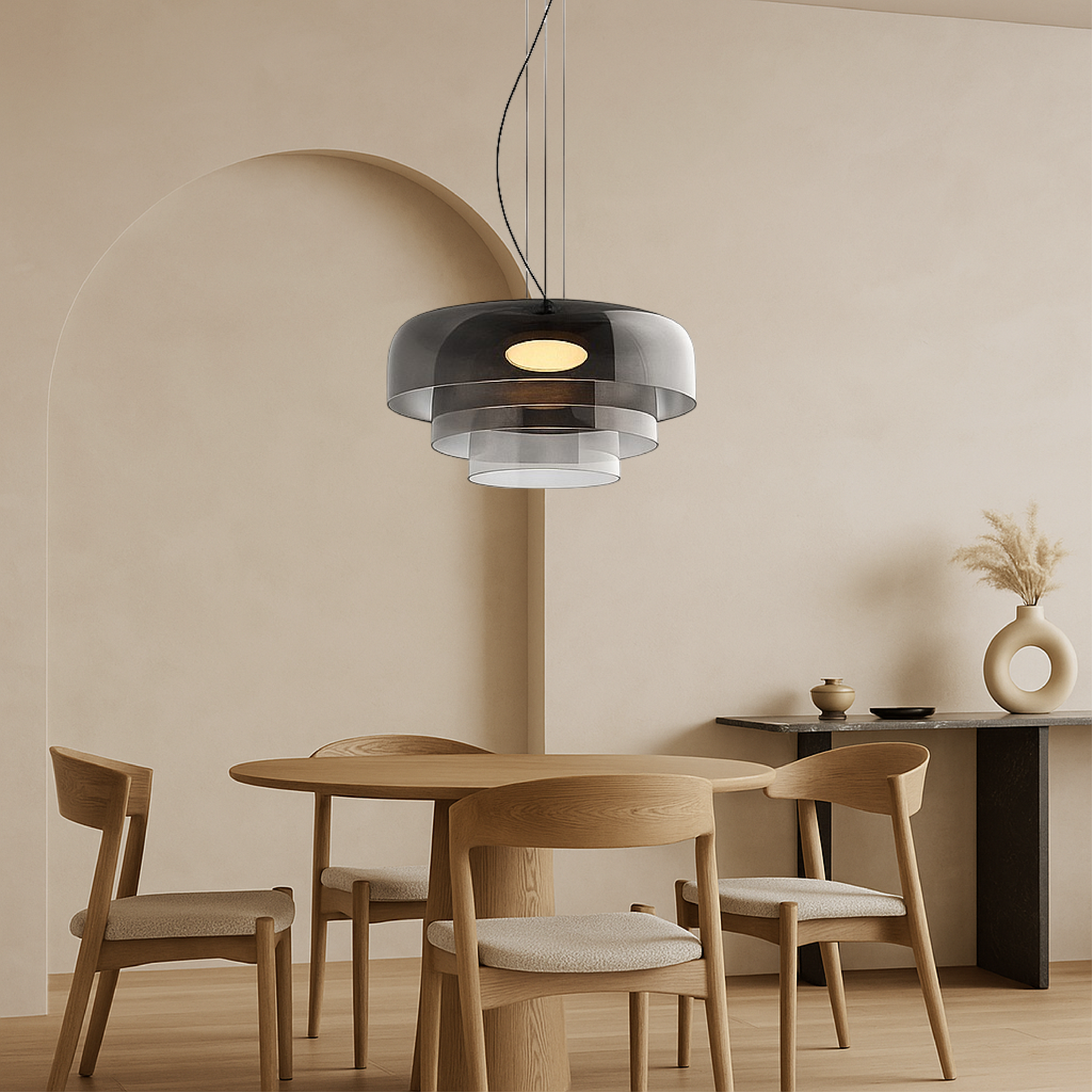 Luce a sospensione in vetro