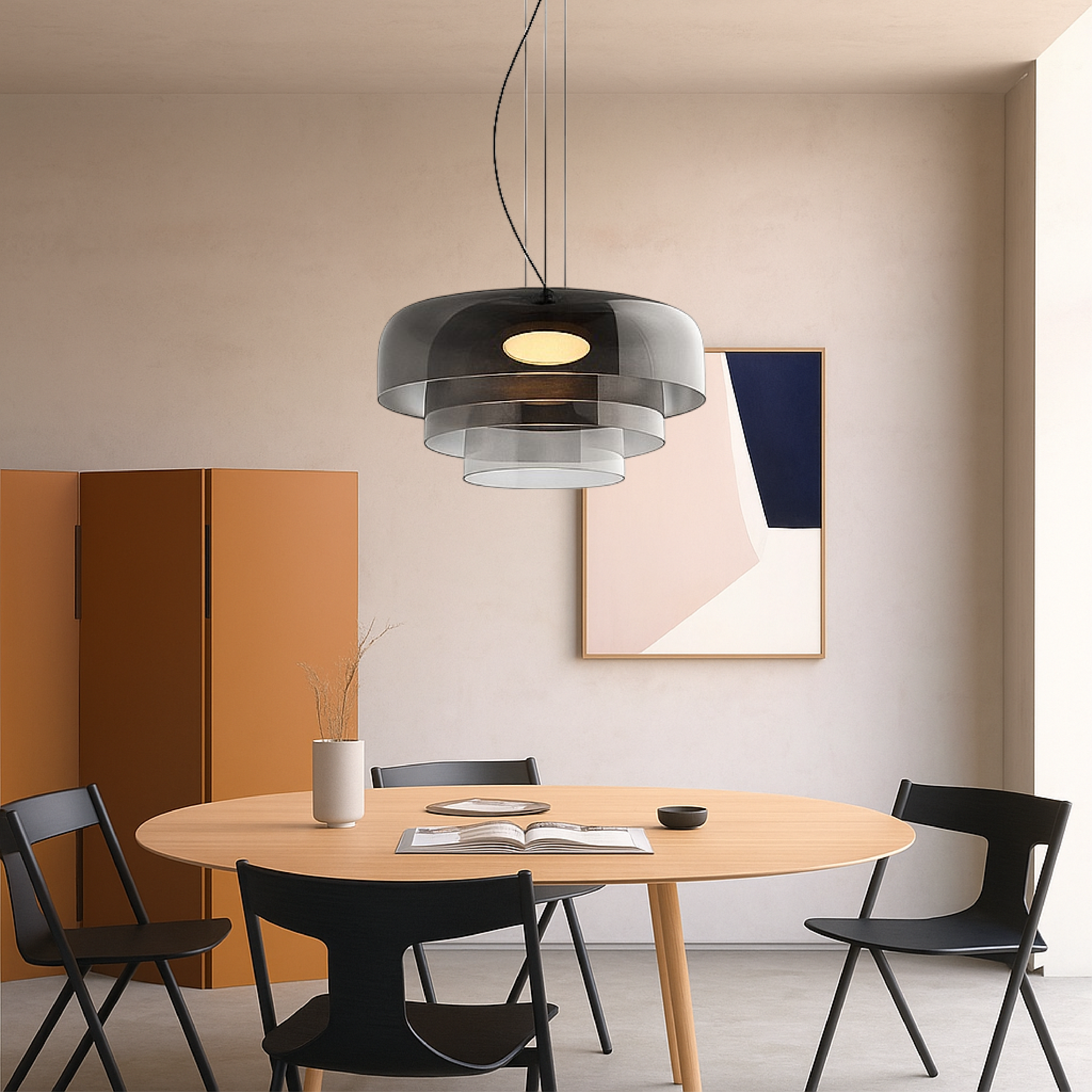 Luce a sospensione in vetro