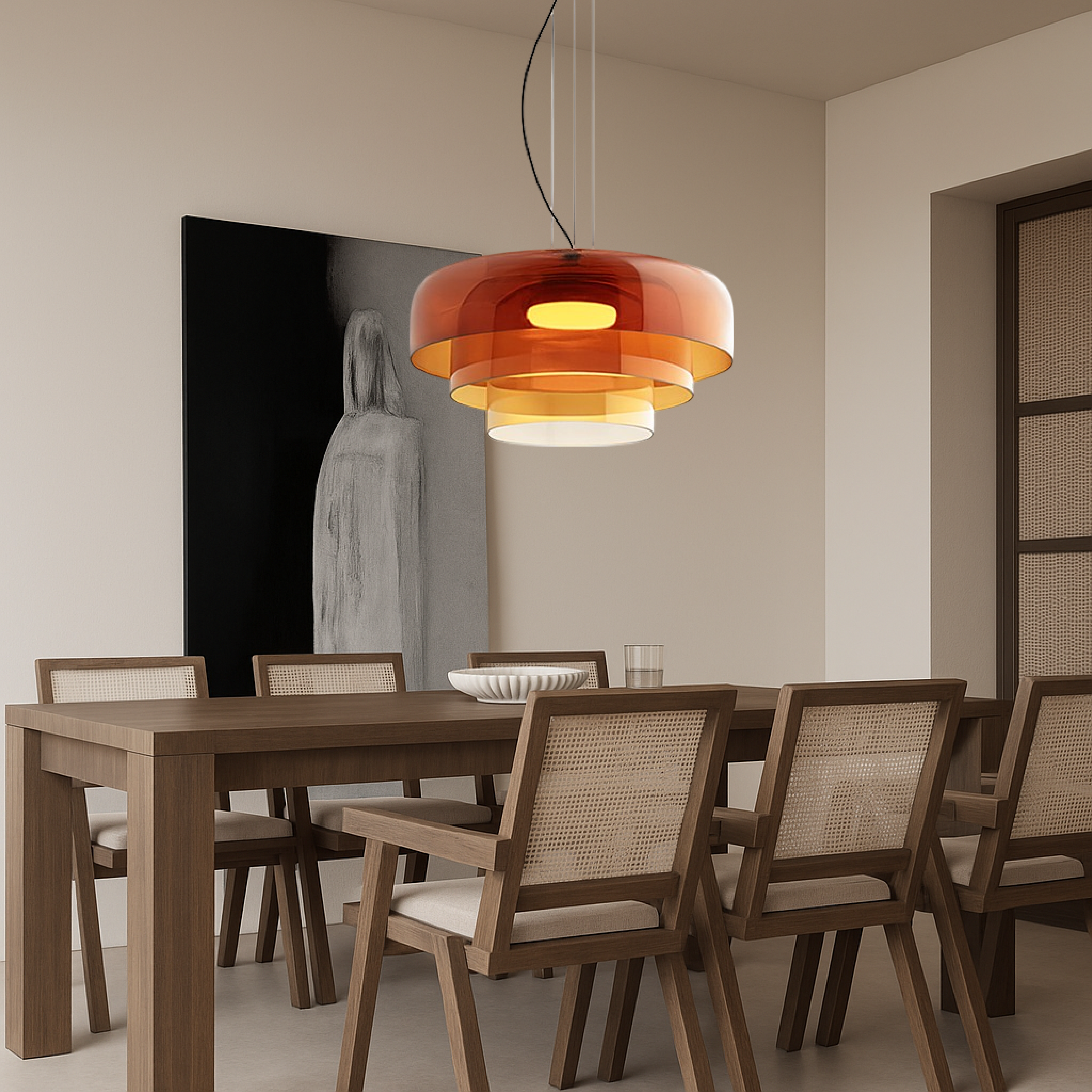 Luce a sospensione in vetro
