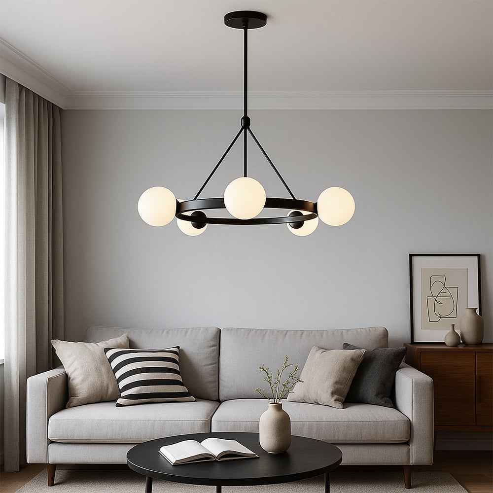 Lampadario Uskas Nordic a 5 teste