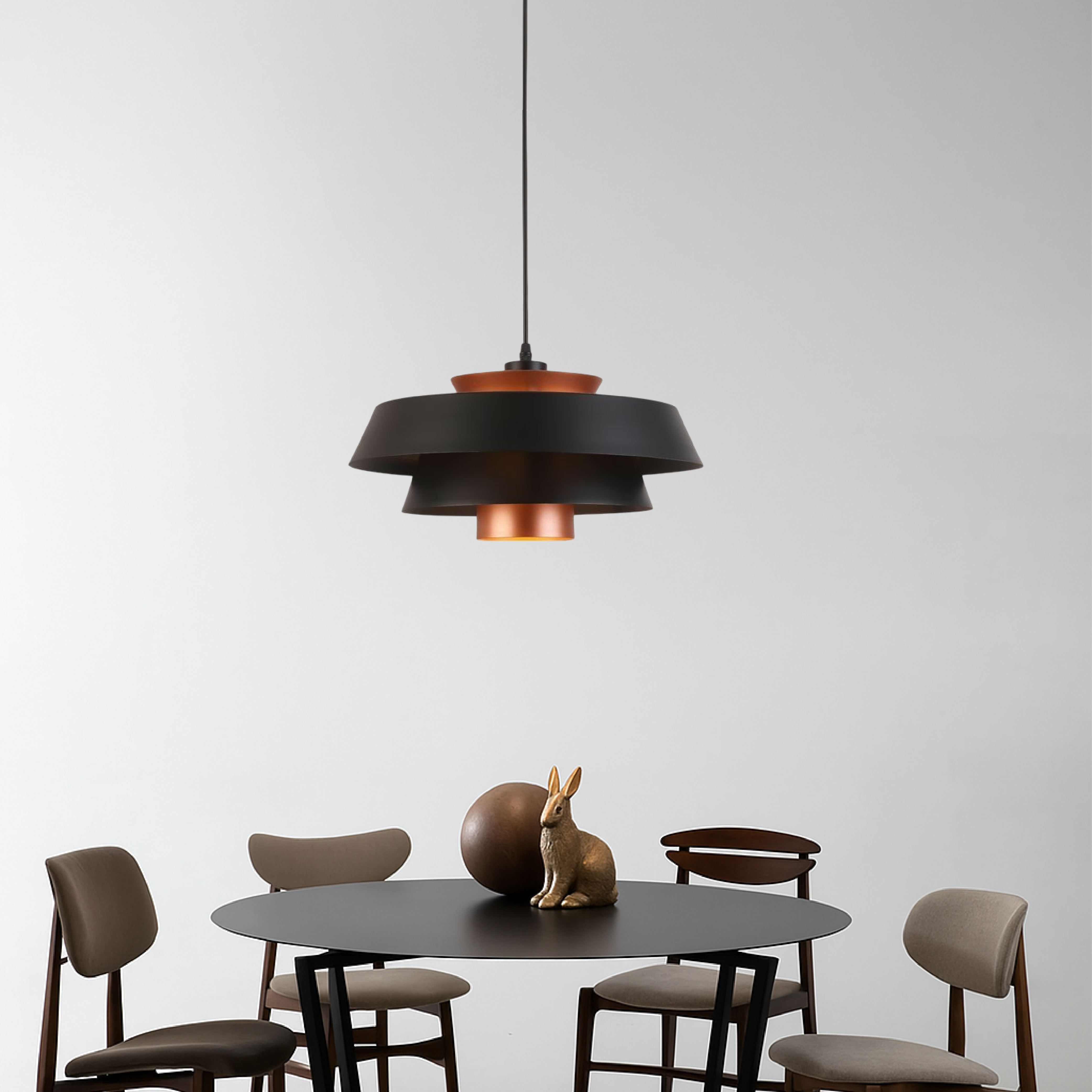 Lampada a sospensione a vaso retrò