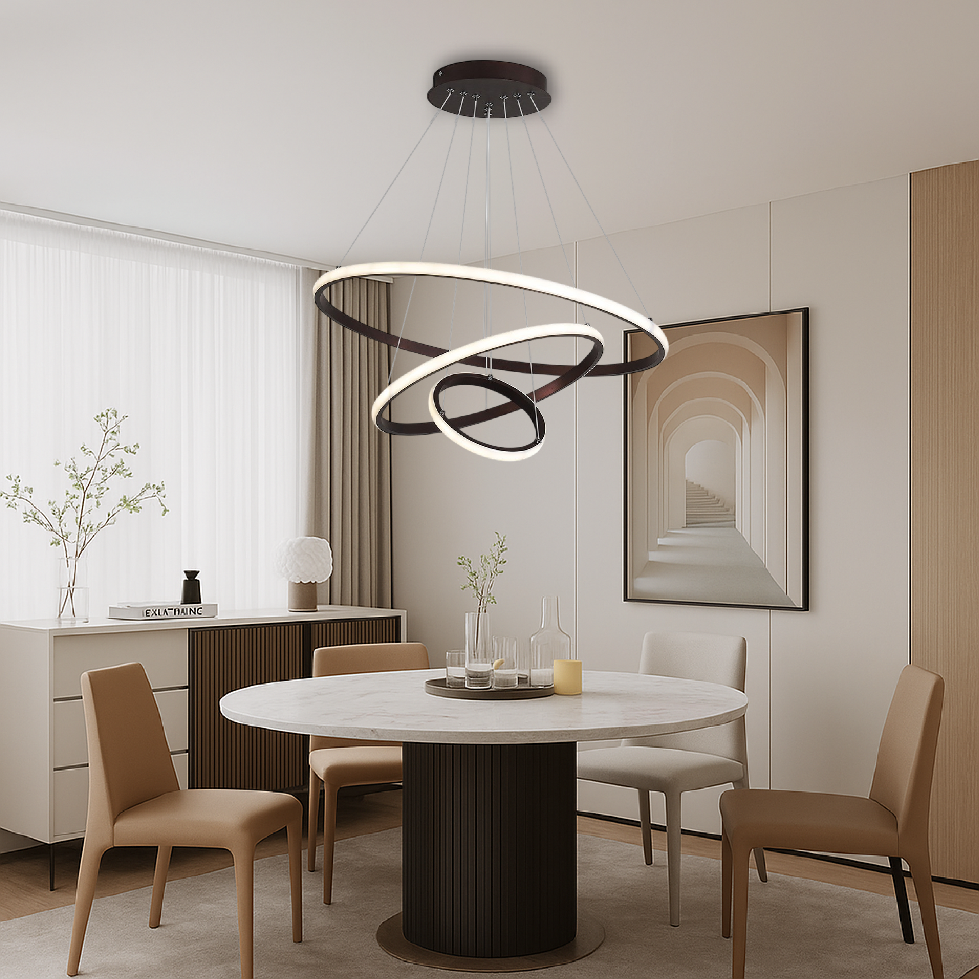 Lampadario moderno a 3 strati