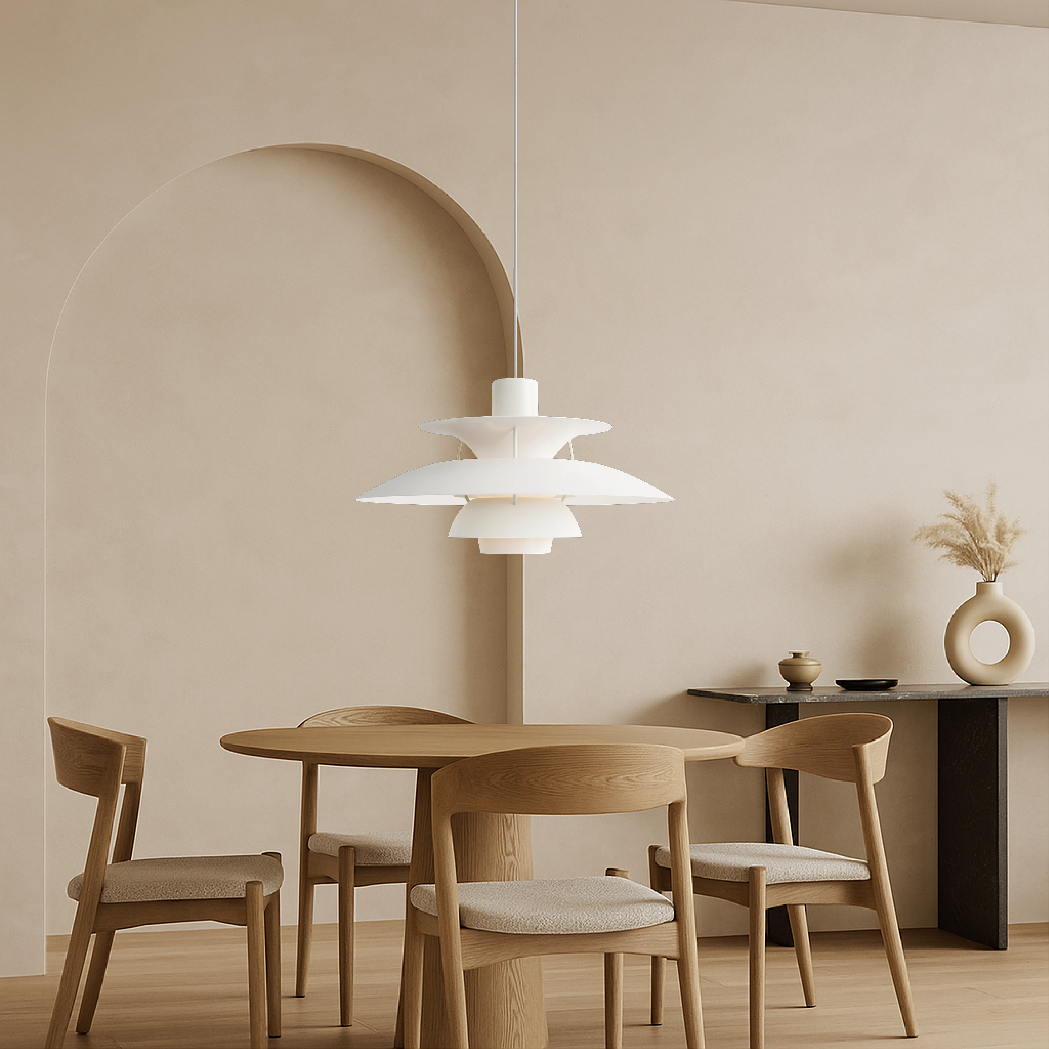 Lampada a sospensione danese multistrato