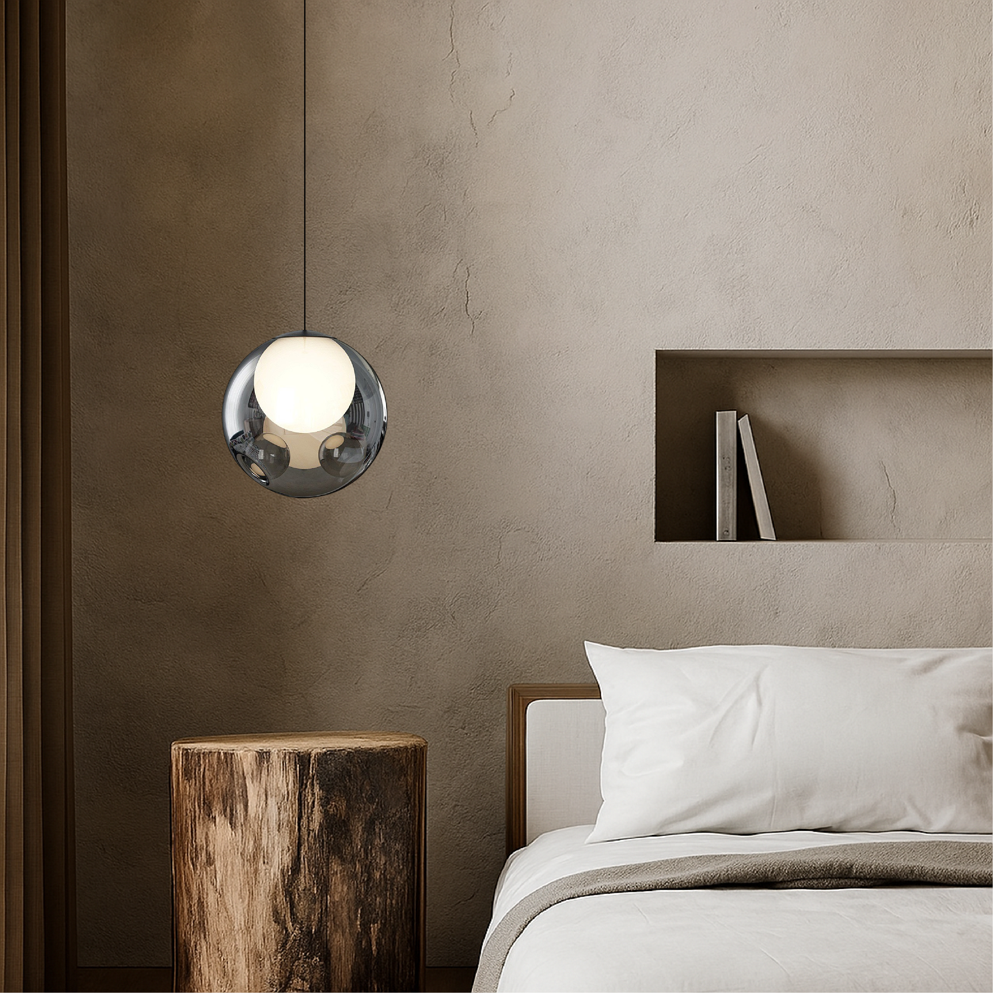 Lampada a sospensione in vetro italiano