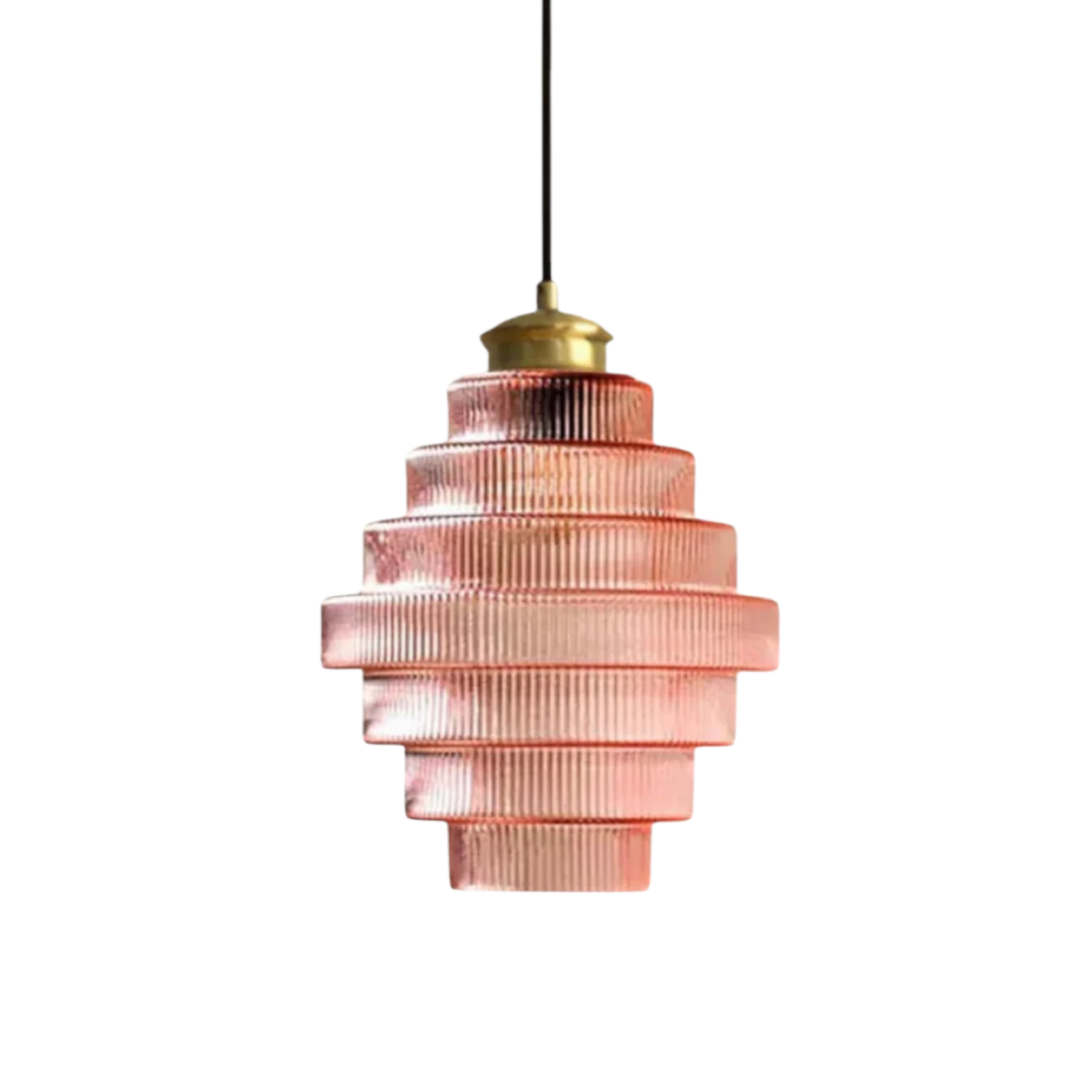 Lampada a sospensione in vetro L'otre