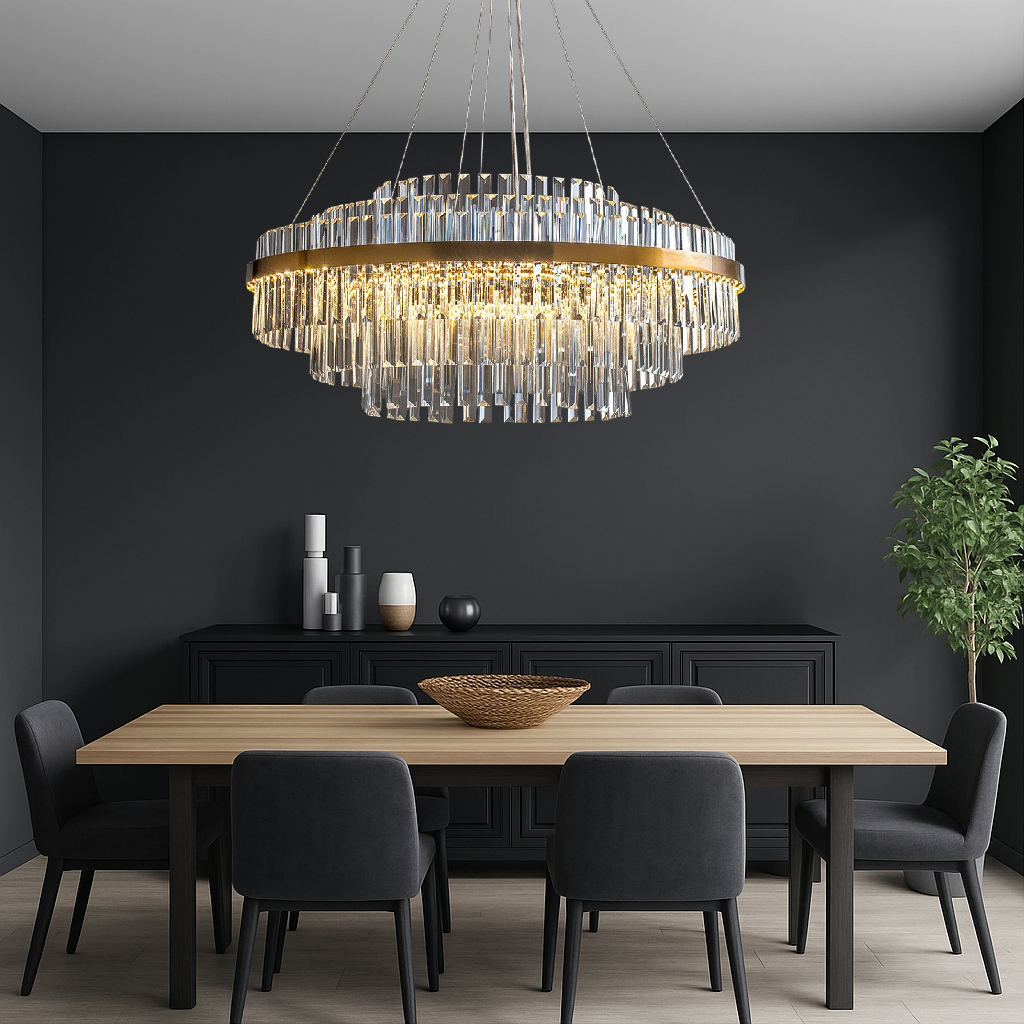 Lampadario di lusso in cristallo