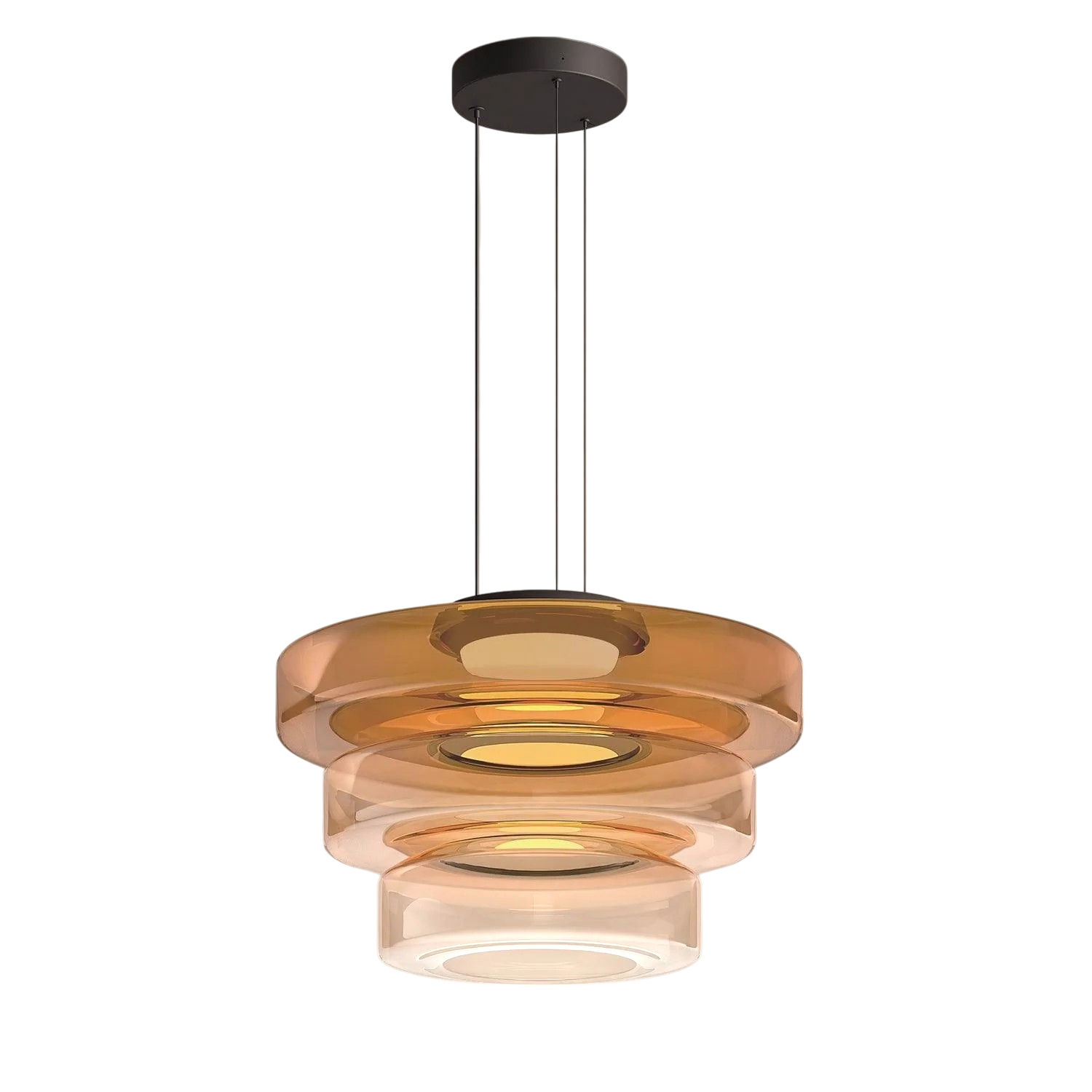 Lampada a sospensione Bauhaus in vetro danese