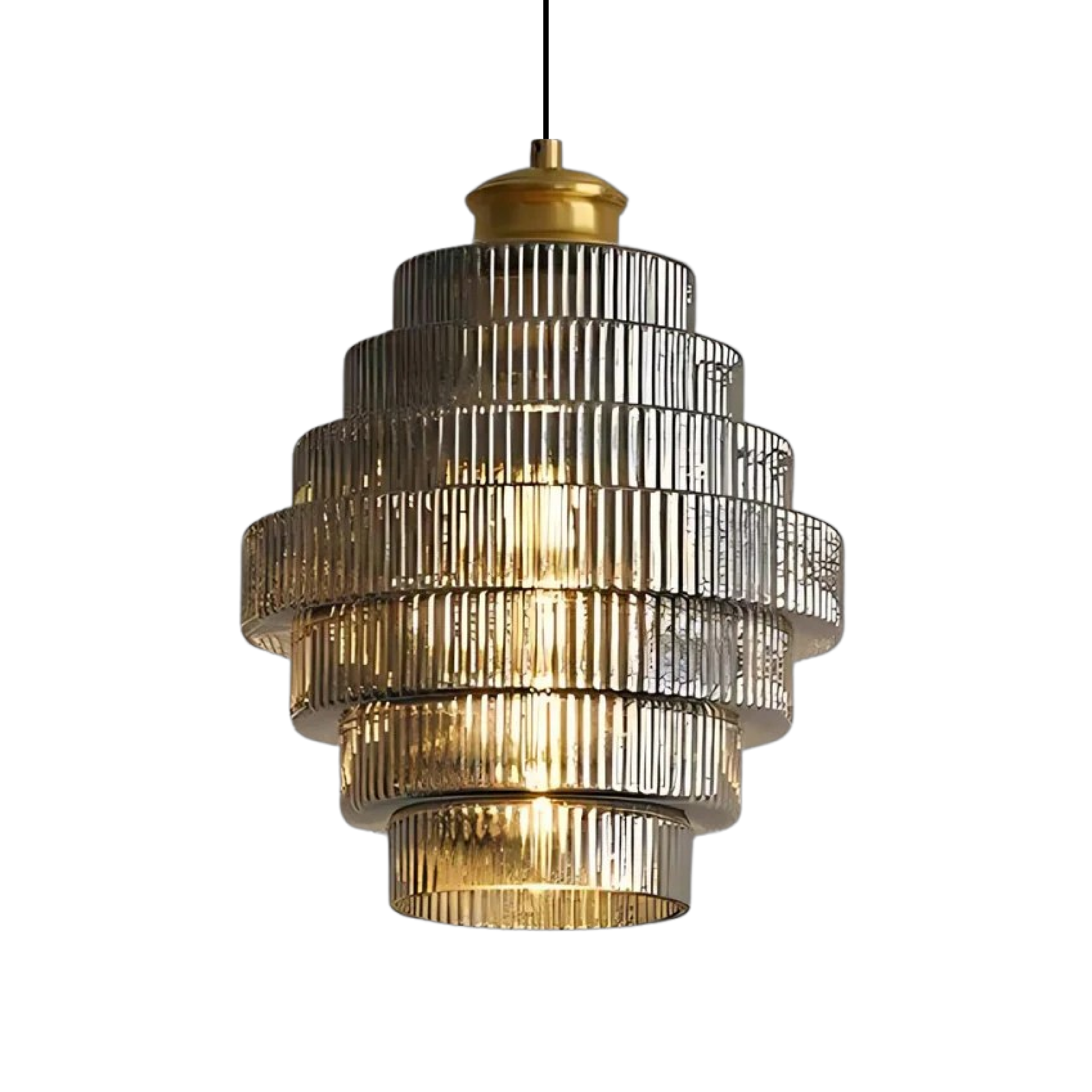 Lampada a sospensione in vetro L'otre