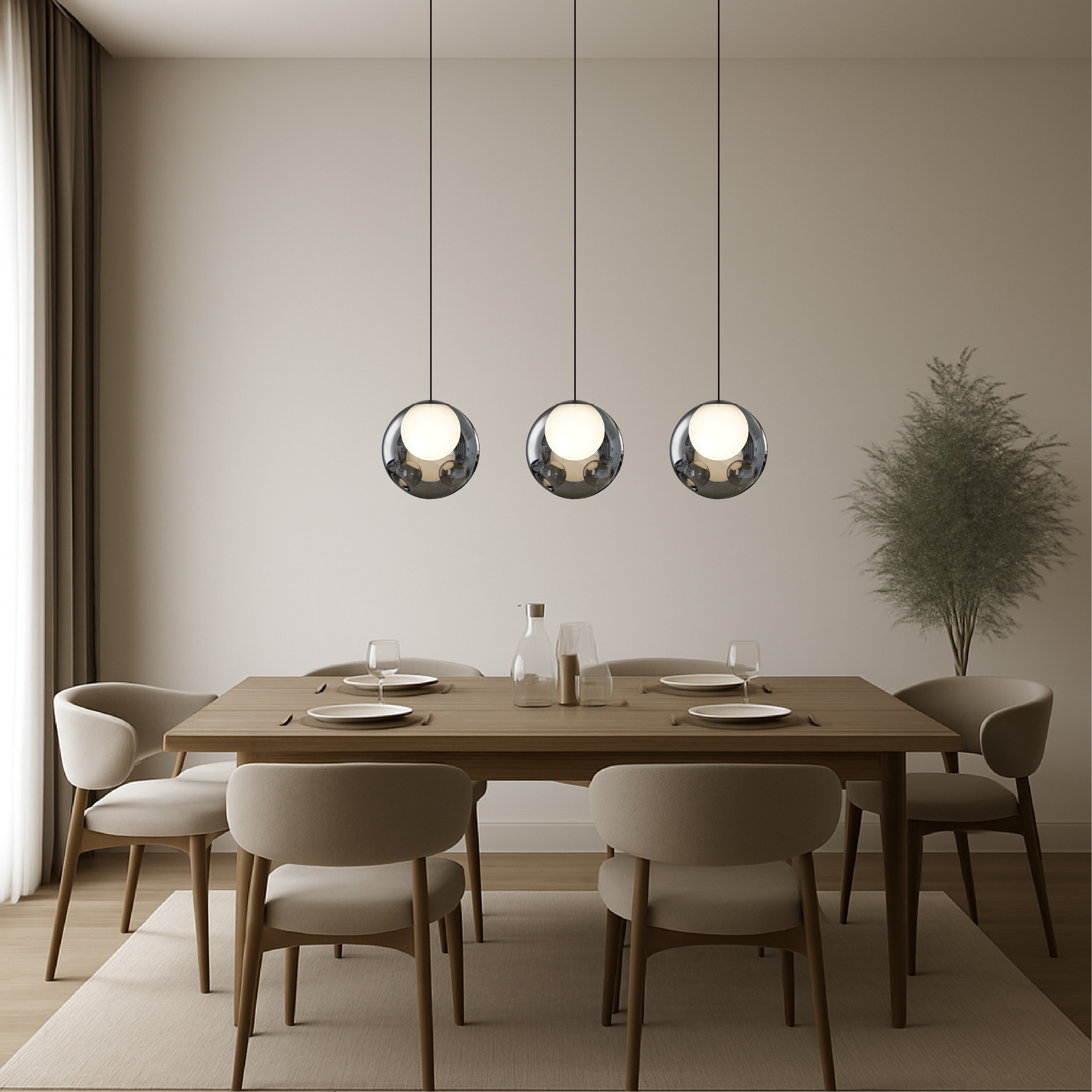 Lampada a sospensione in vetro italiano