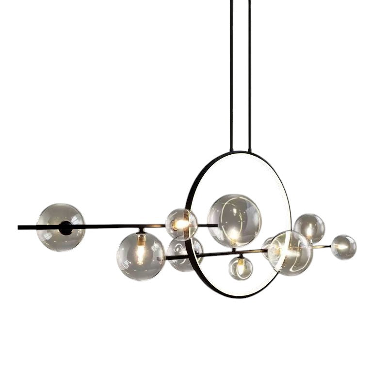 Lampadario da tavolo in vetro per cucina