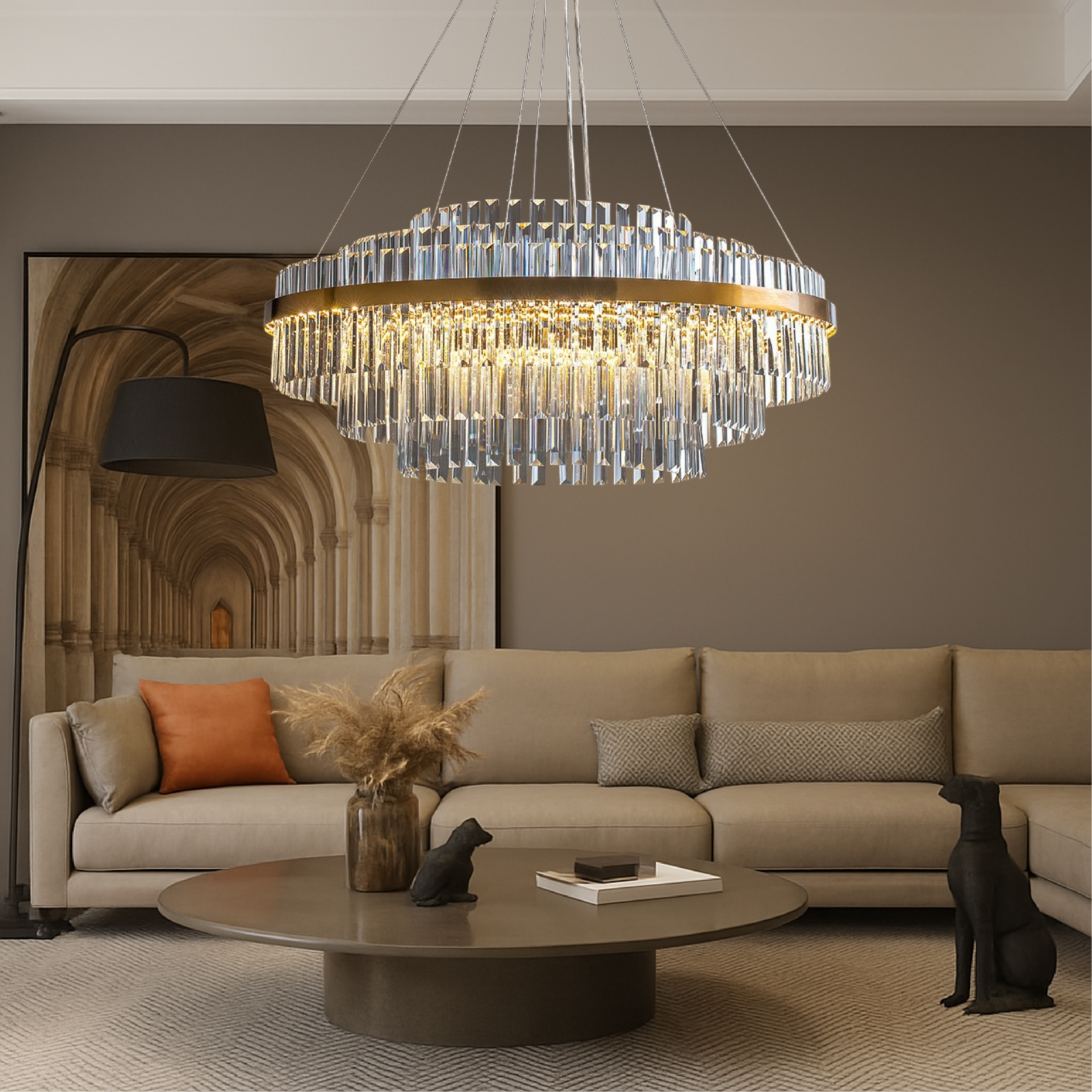 Lampadario di lusso in cristallo