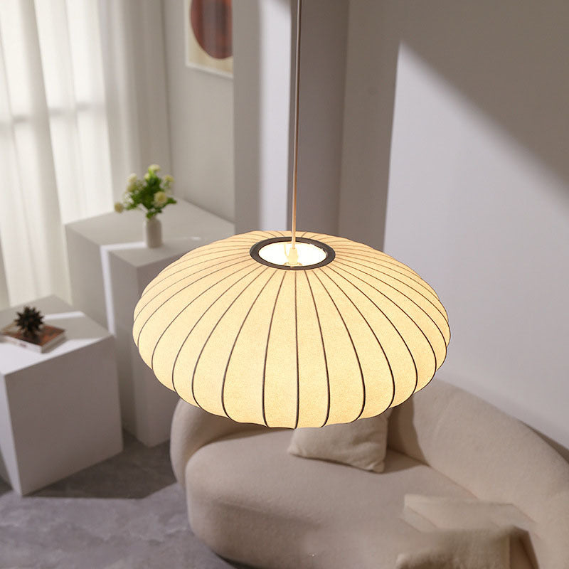 Luce a sospensione in seta italiana