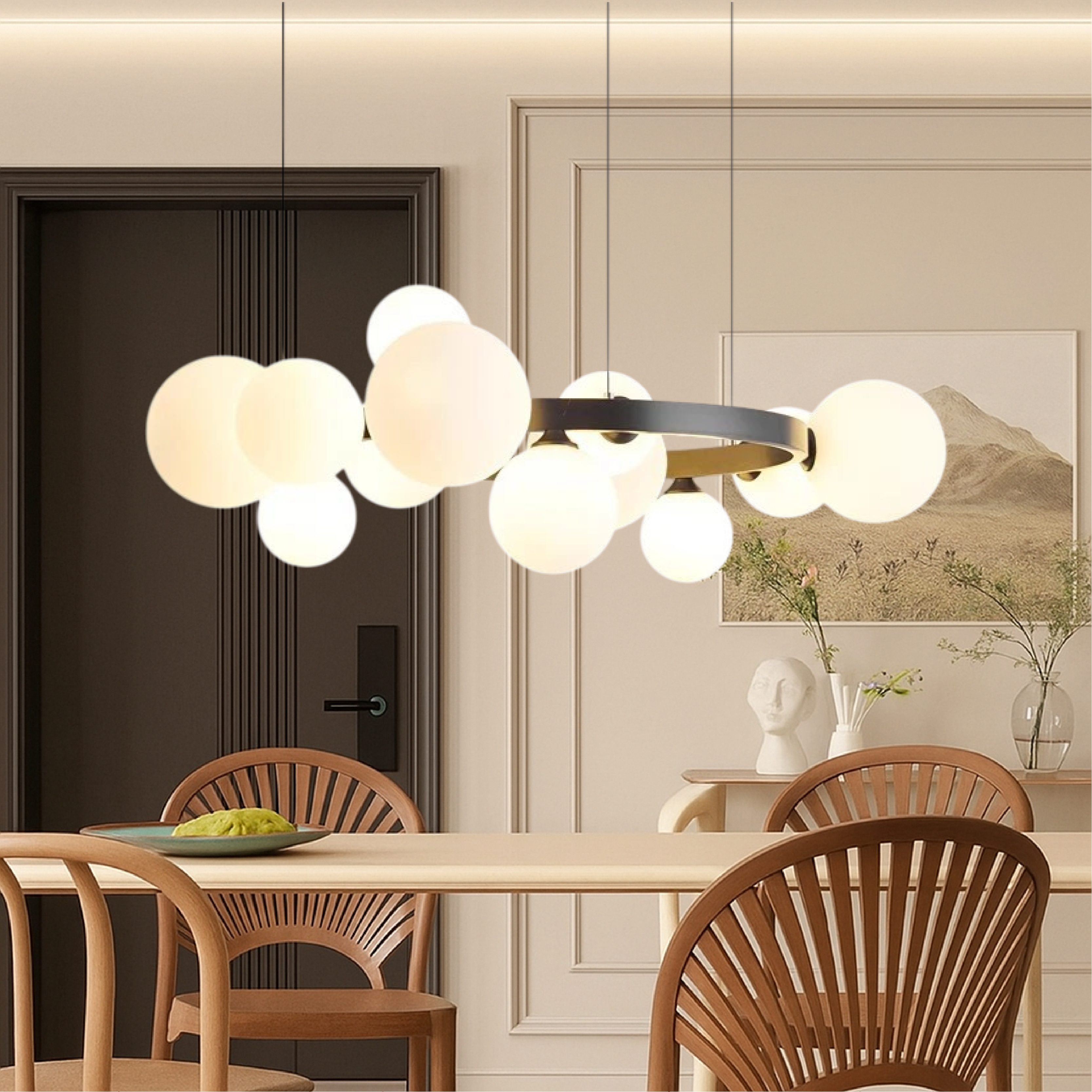 Lampadario nordico per il soggiorno