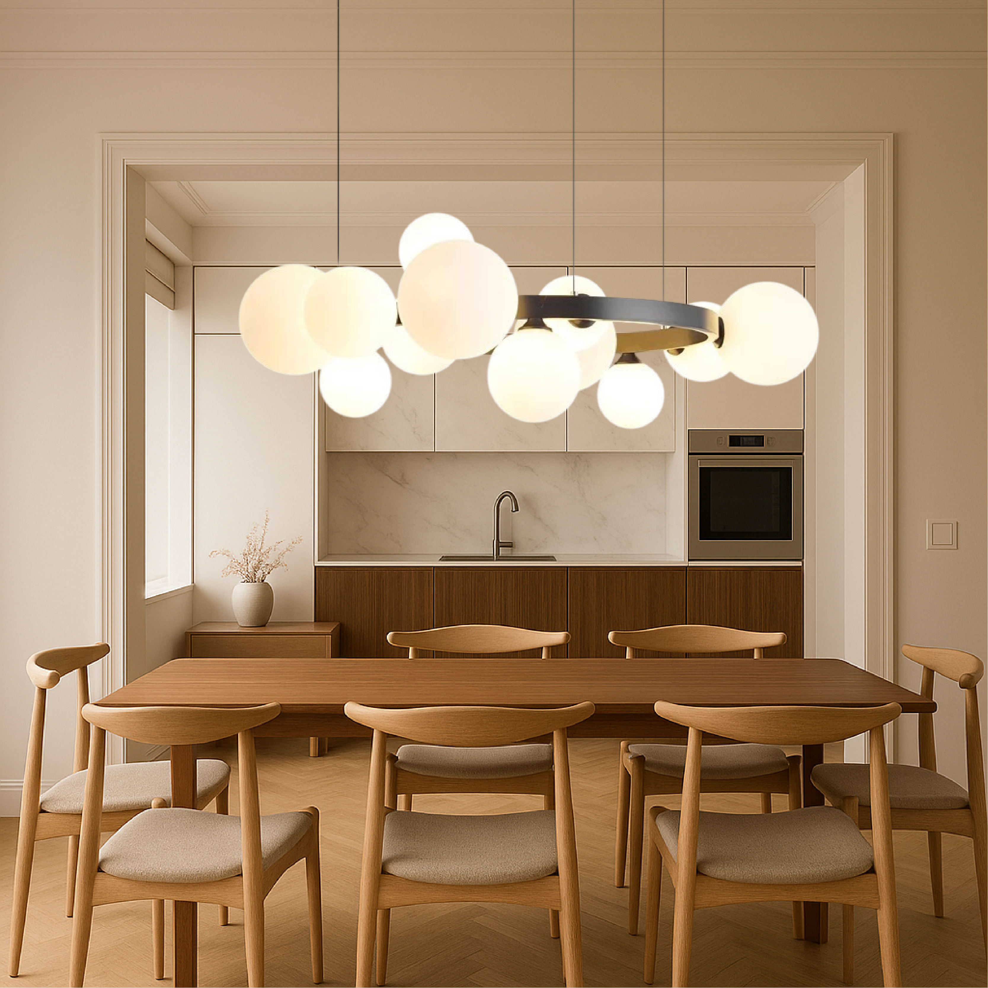 Lampadario nordico per il soggiorno
