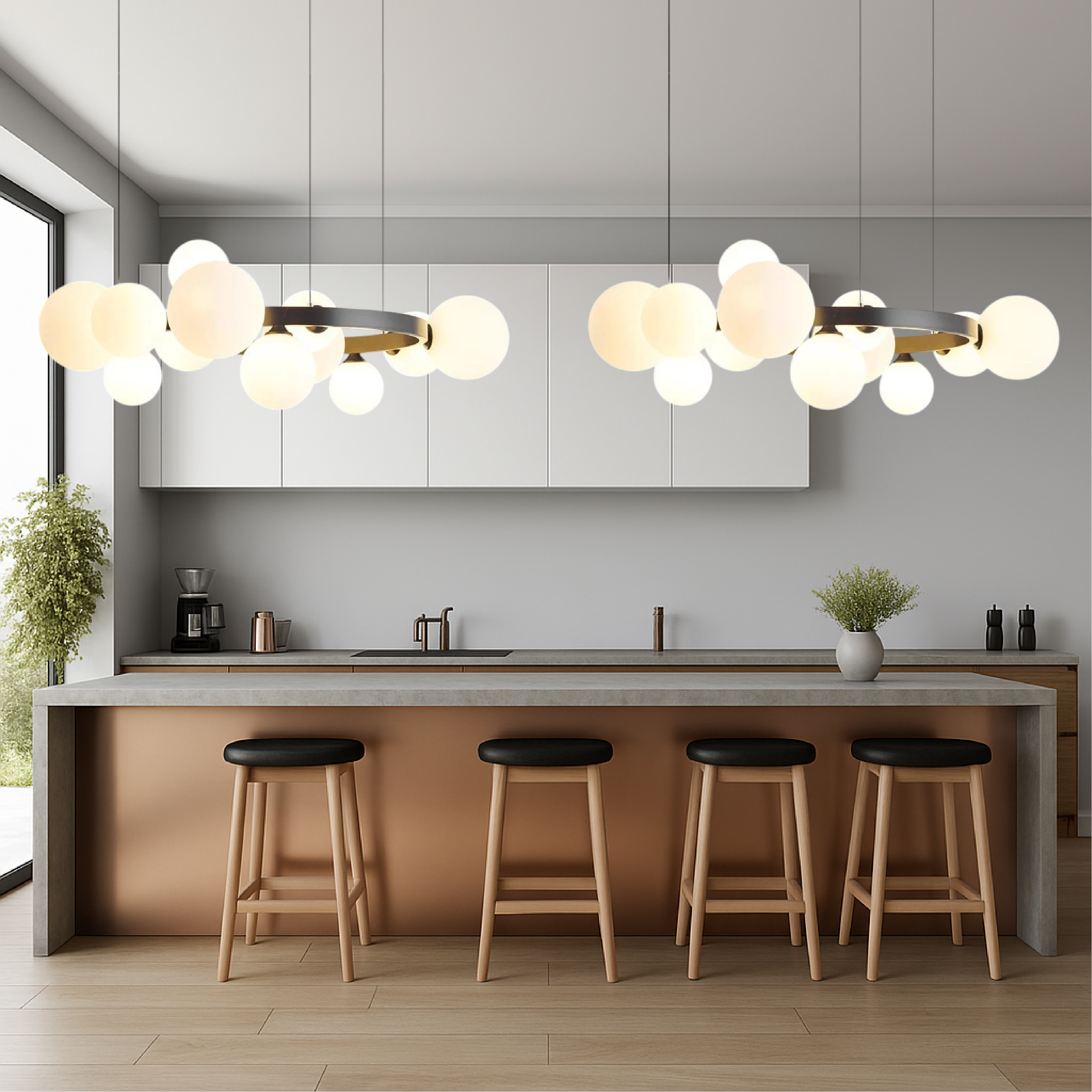 Lampadario nordico per il soggiorno