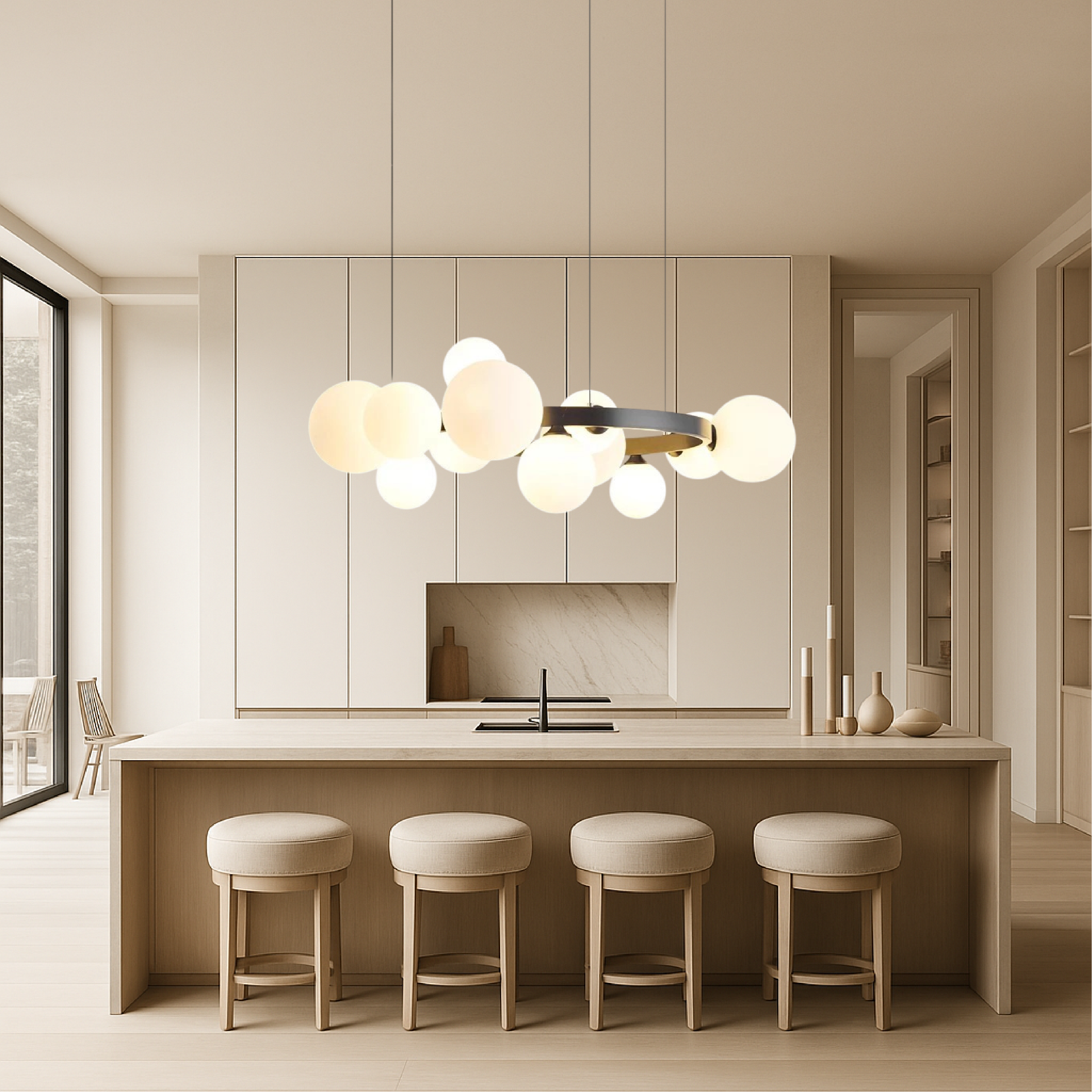 Lampadario nordico per il soggiorno