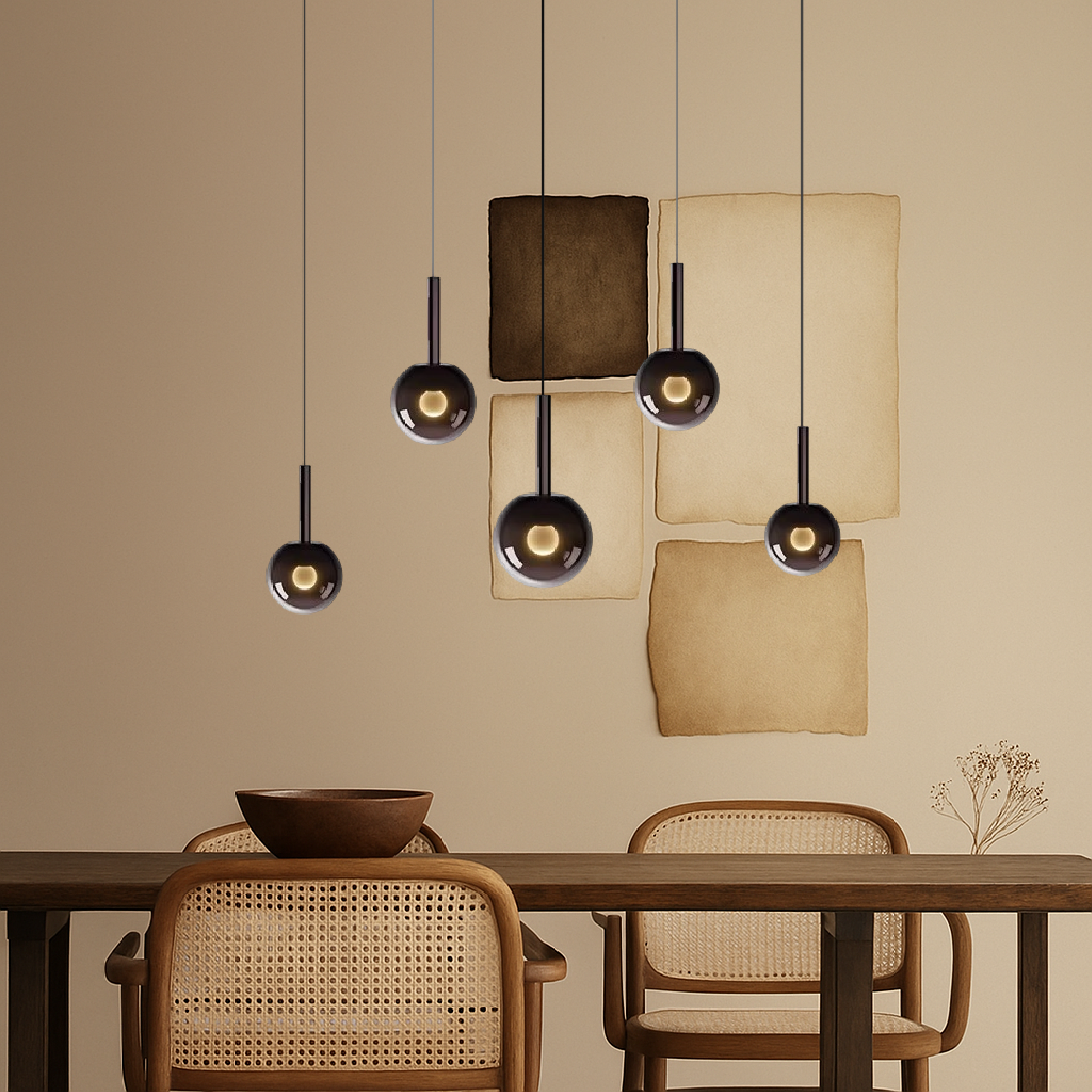 Lampada a sospensione scandinava in vetro