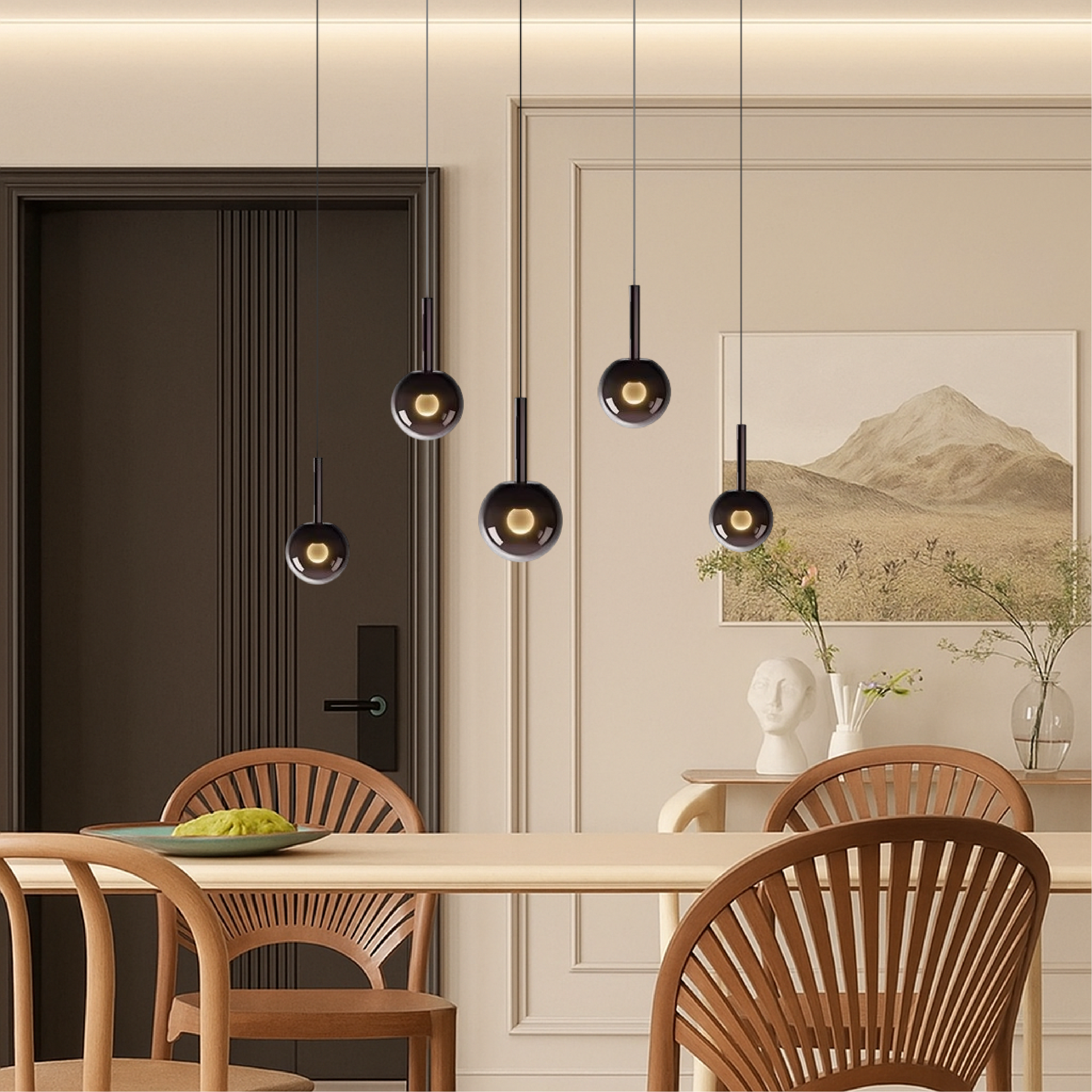 Lampada a sospensione scandinava in vetro