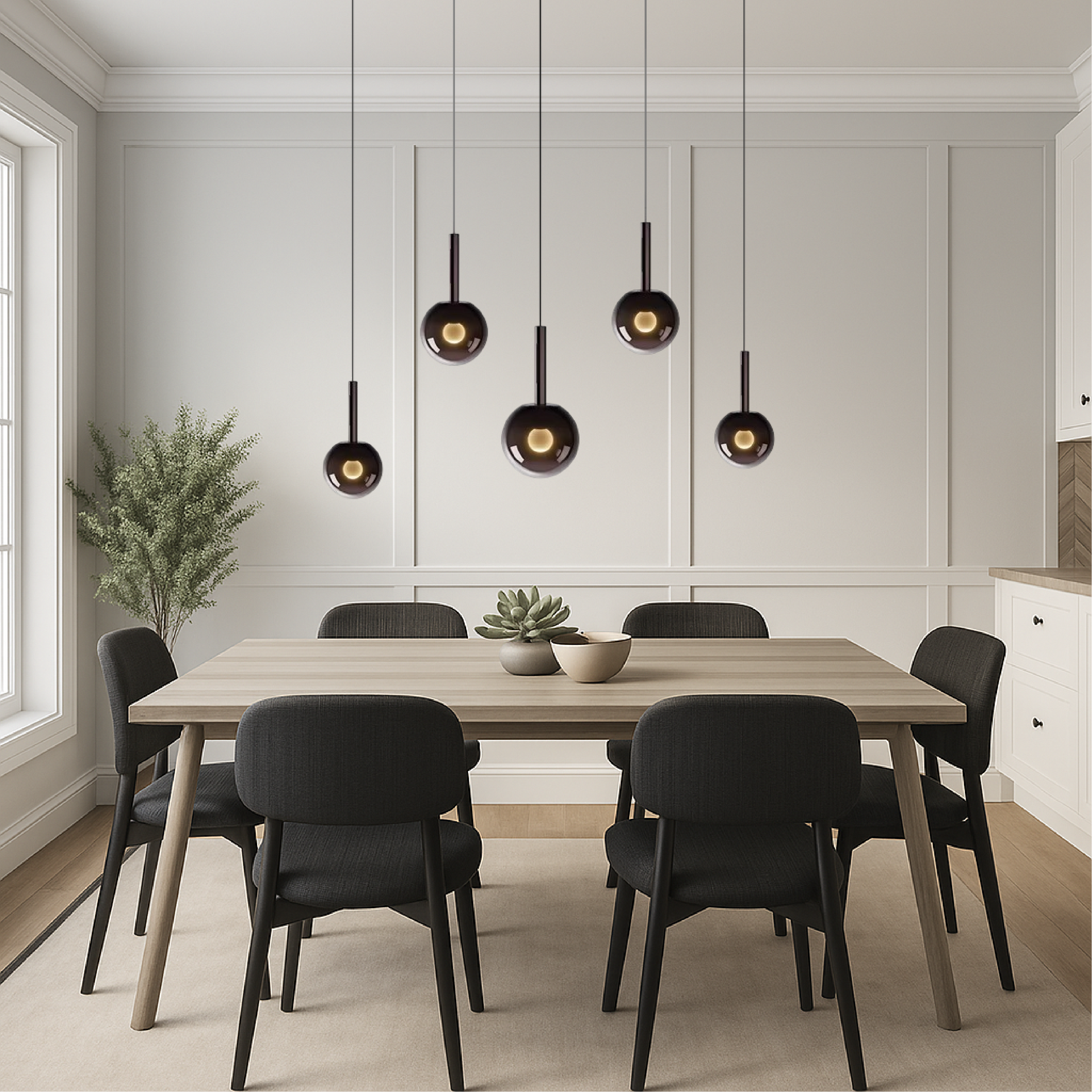 Lampada a sospensione scandinava in vetro