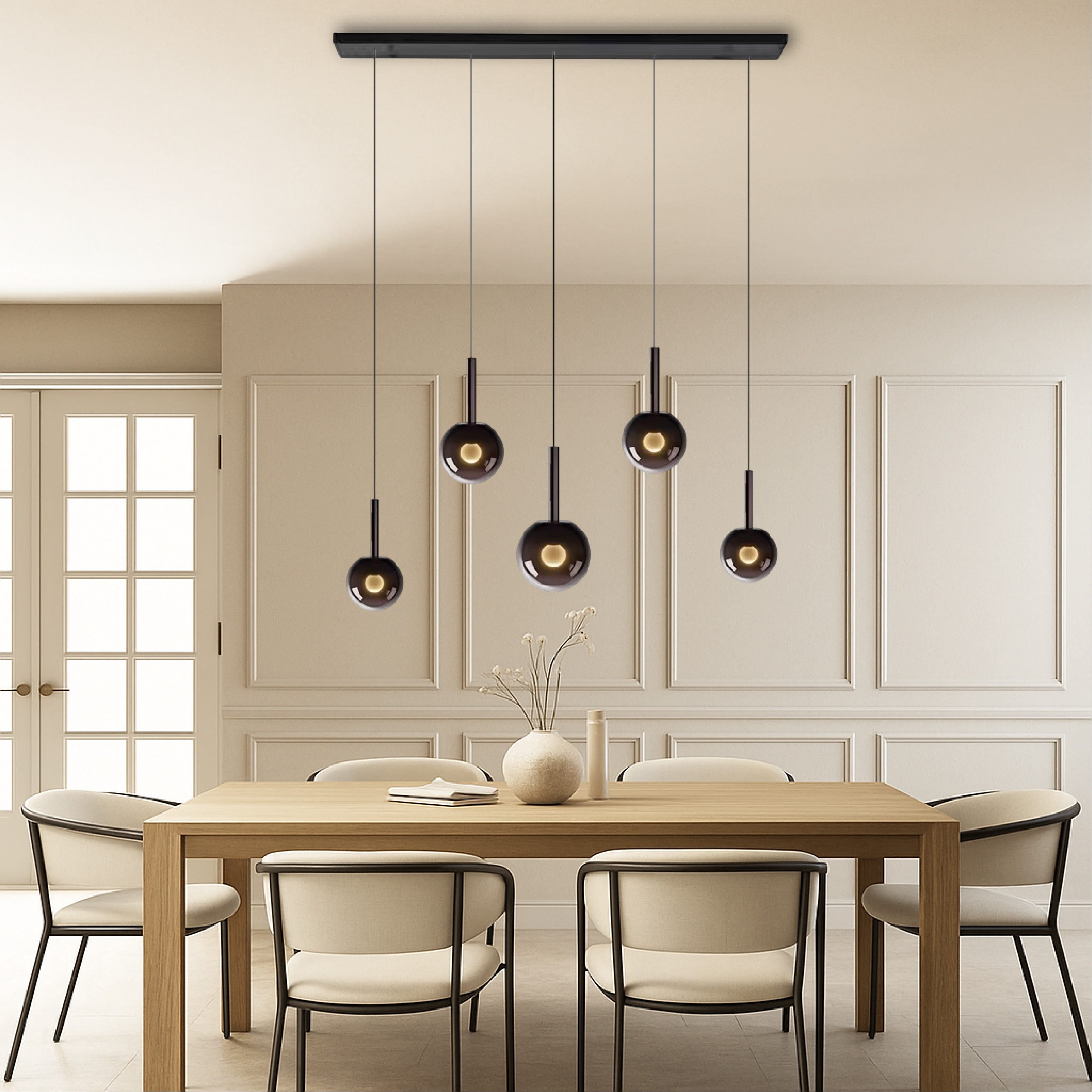 Lampada a sospensione scandinava in vetro