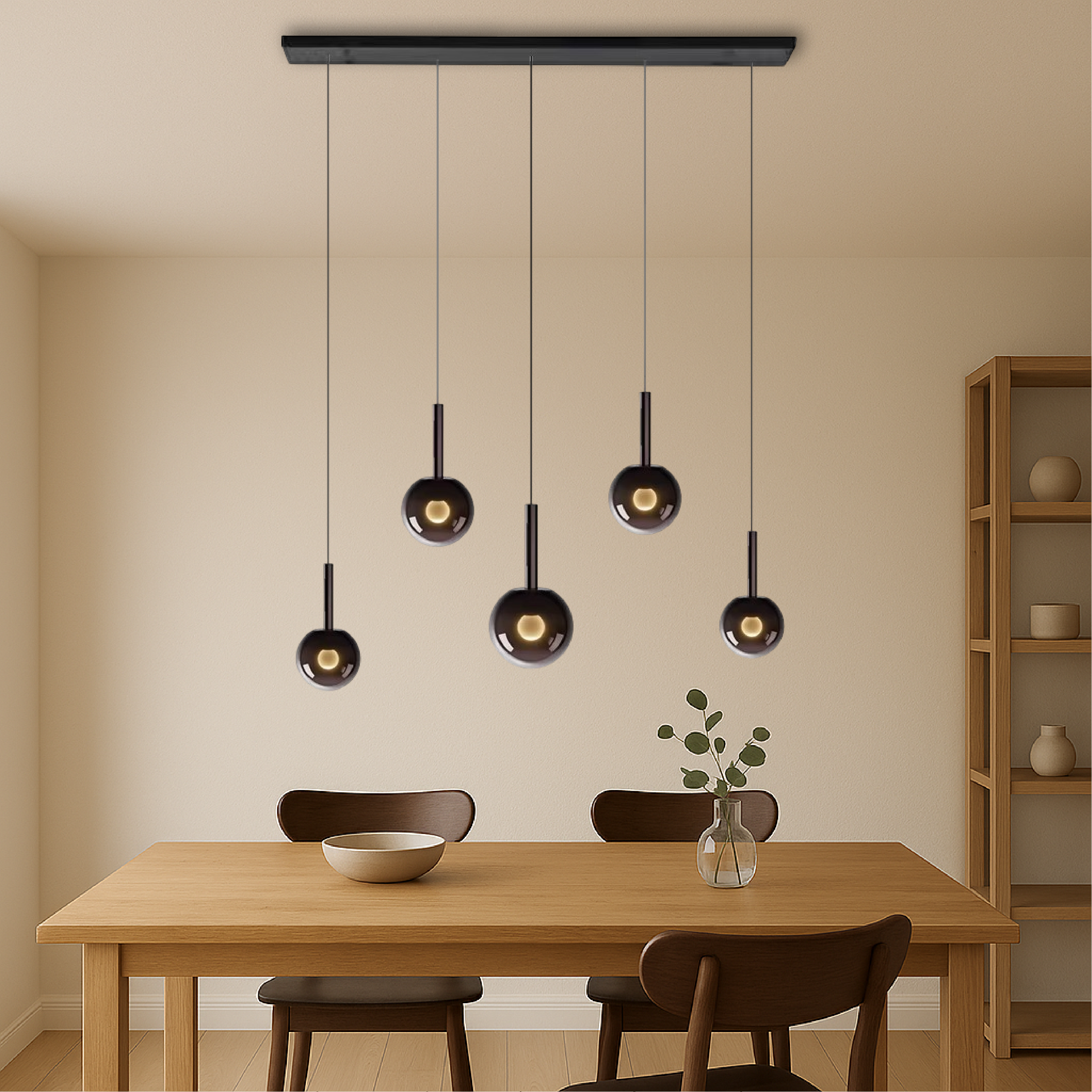 Lampada a sospensione scandinava in vetro