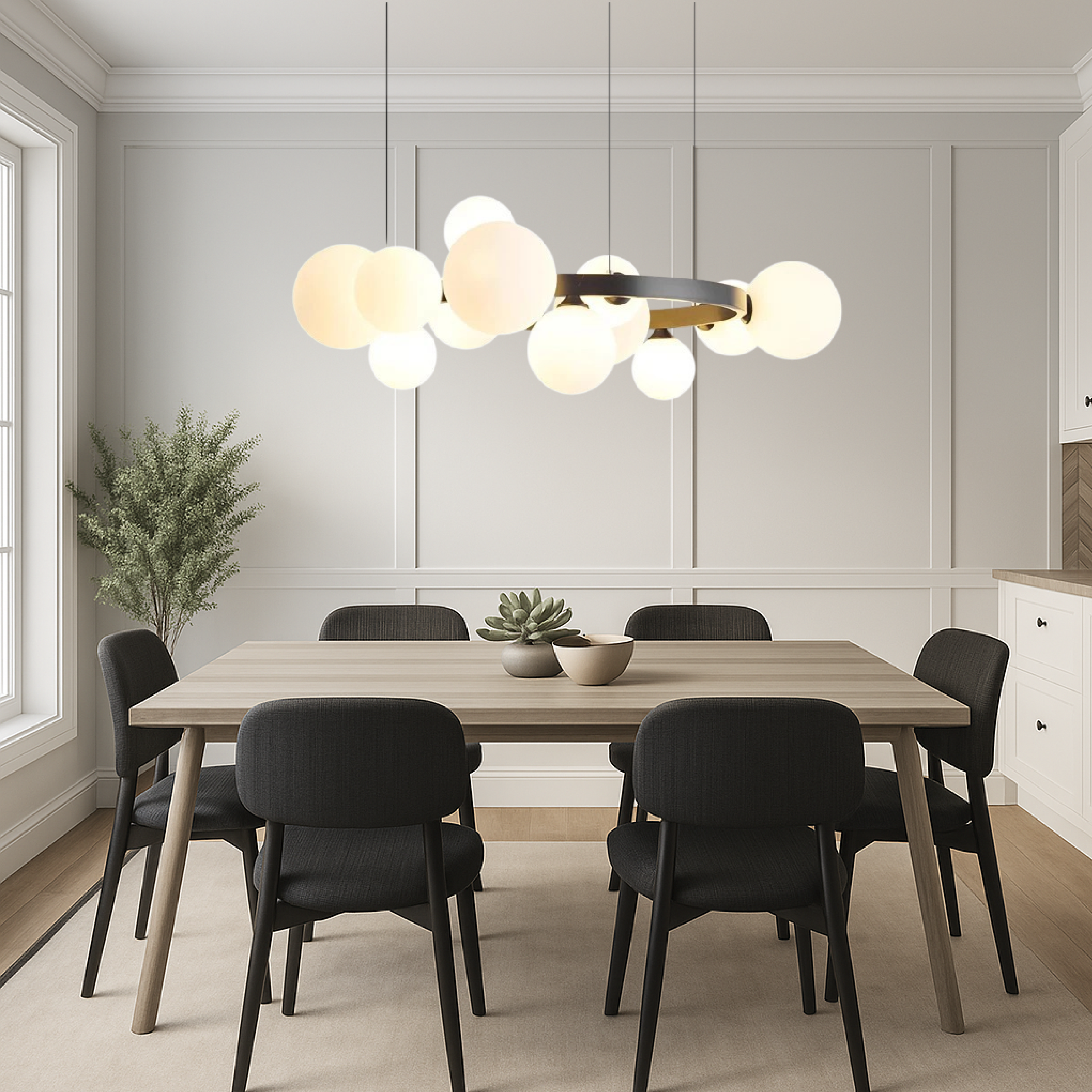 Lampadario nordico per il soggiorno