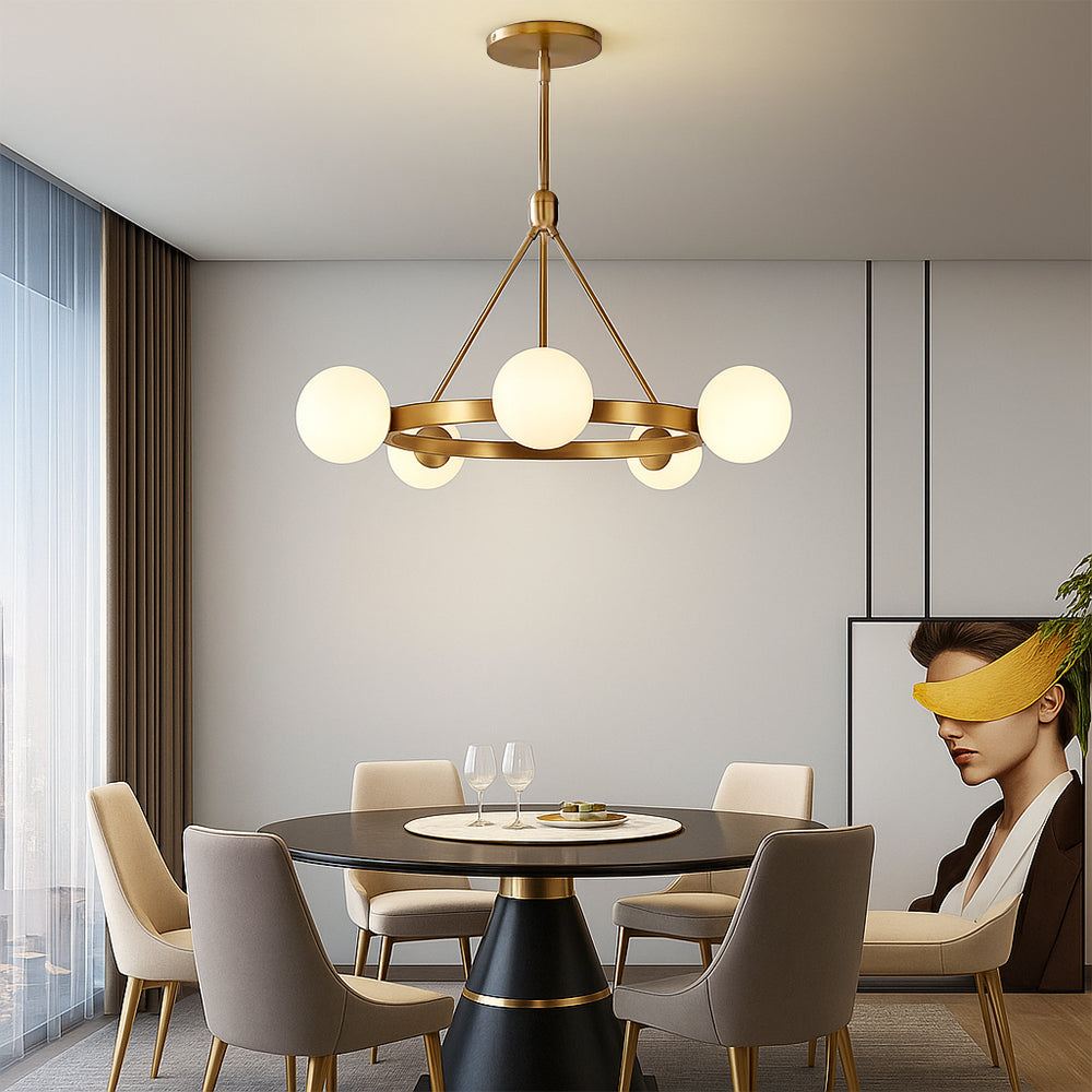 Lampadario Uskas Nordic a 5 teste