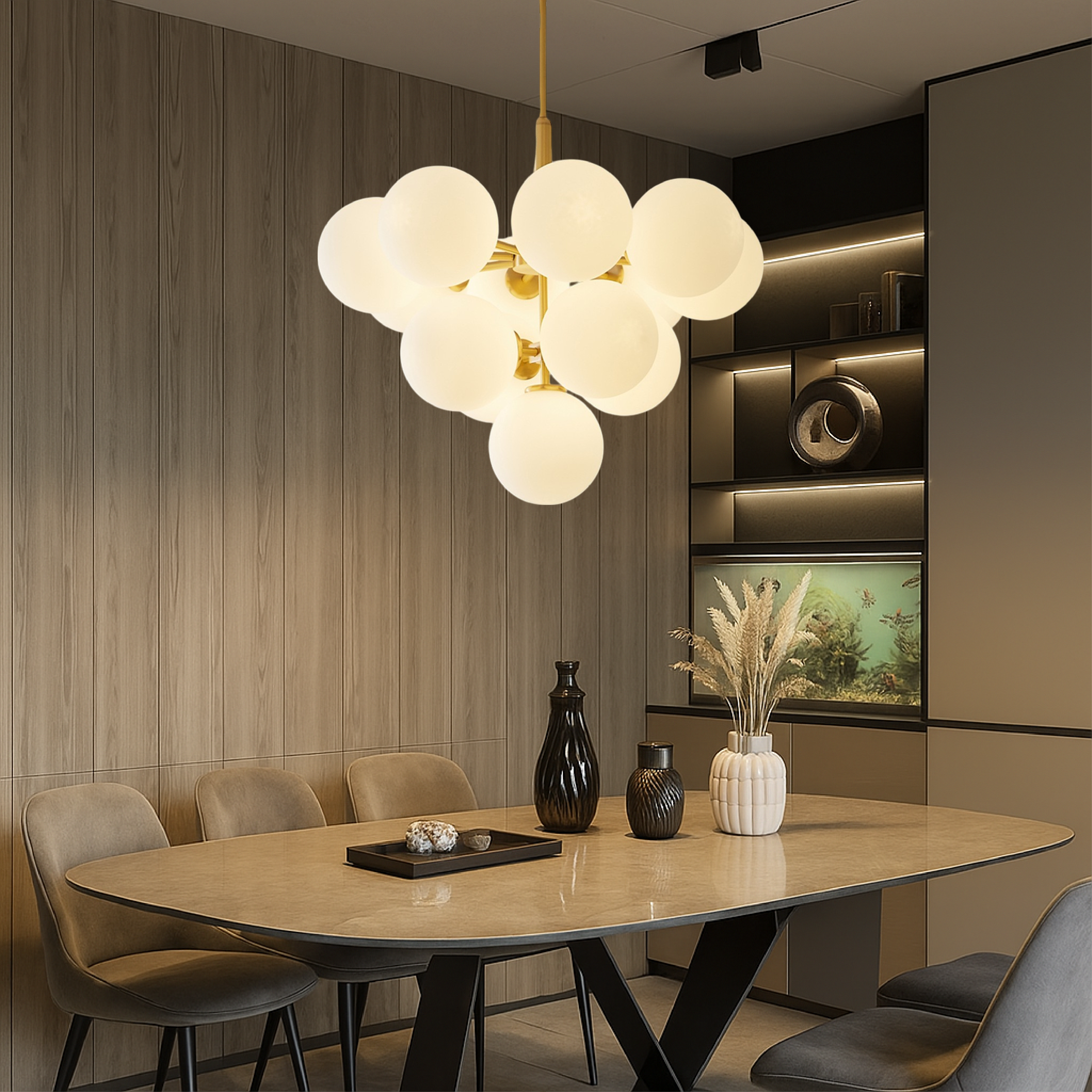Lampadario a sfera nordico