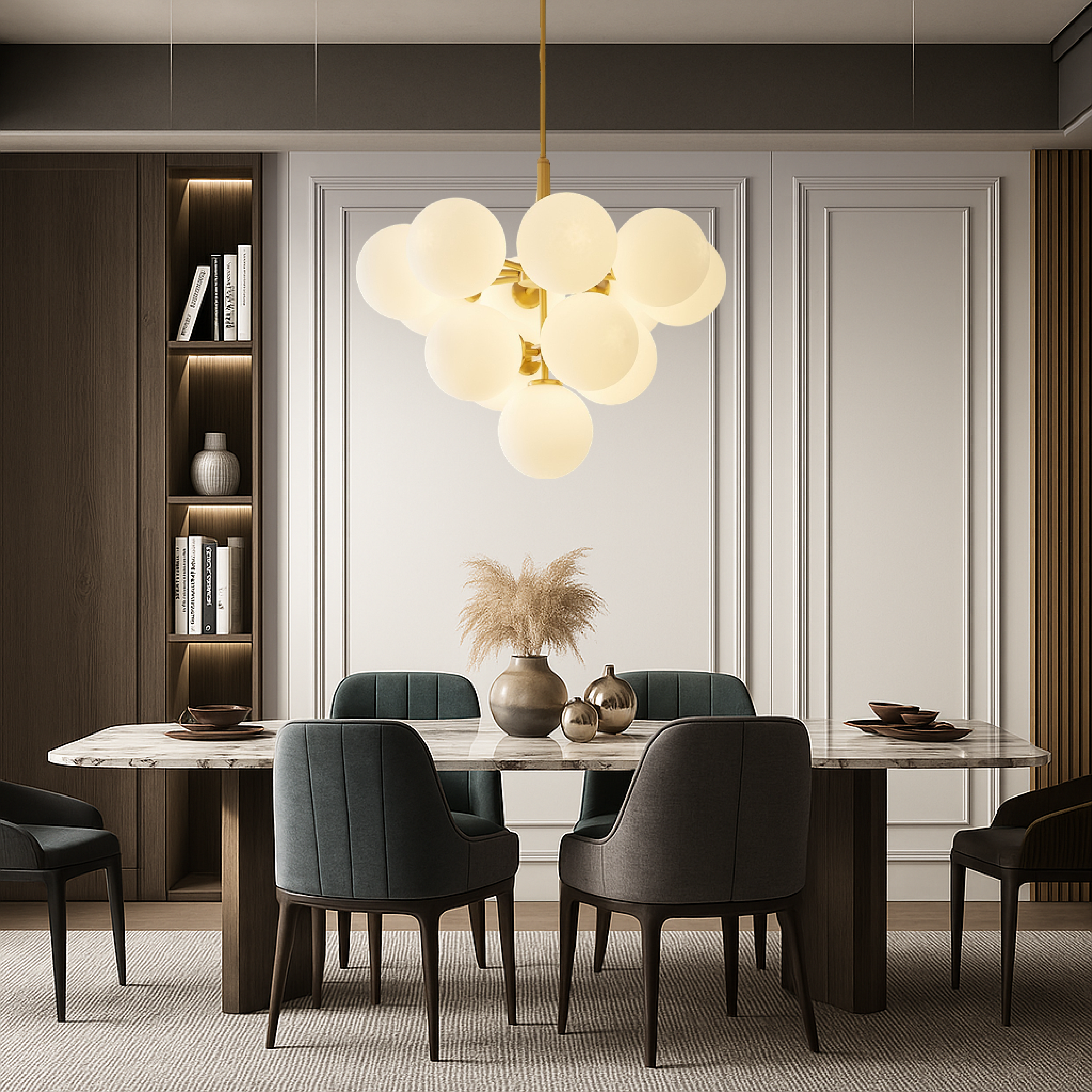 Lampadario a sfera nordico