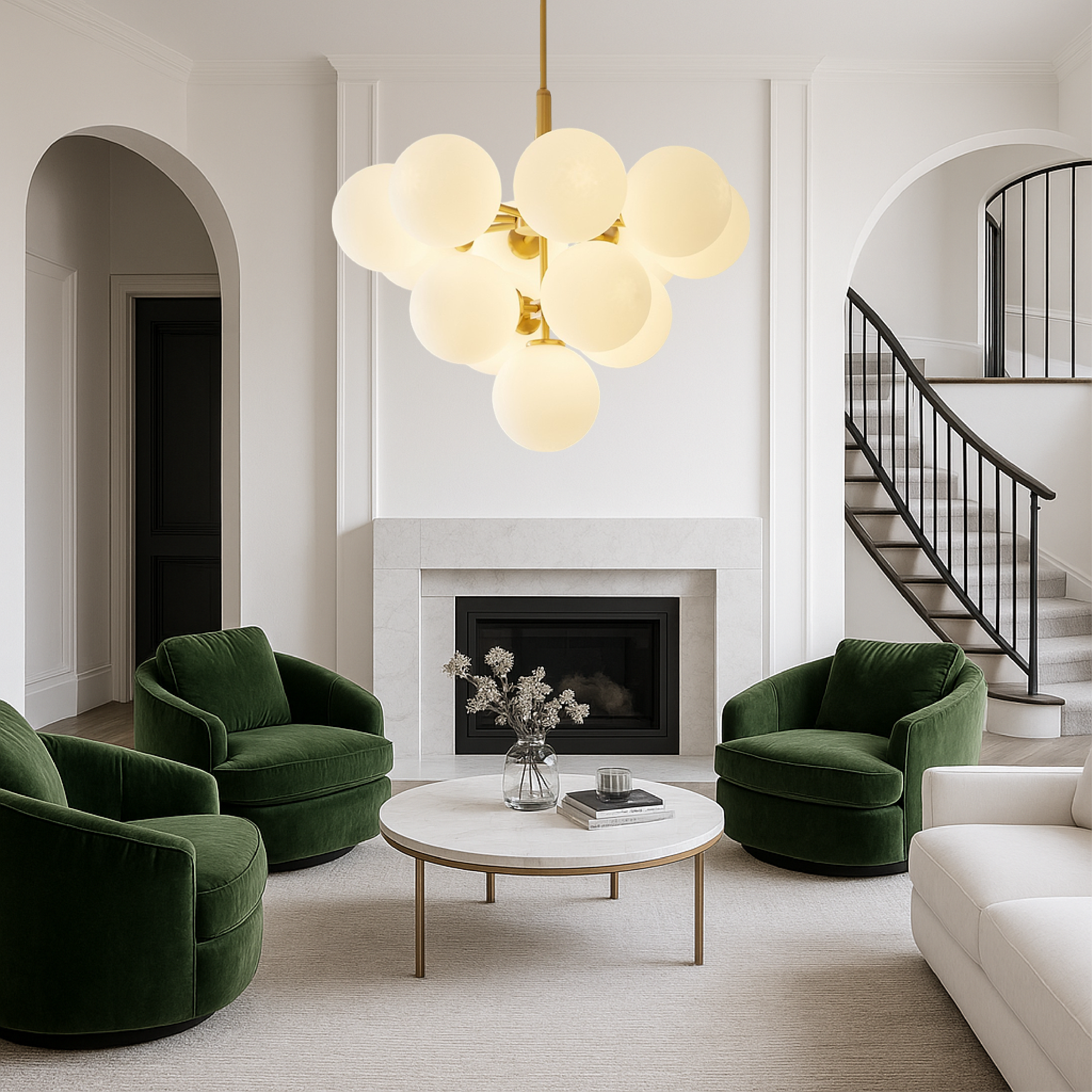 Lampadario a sfera nordico