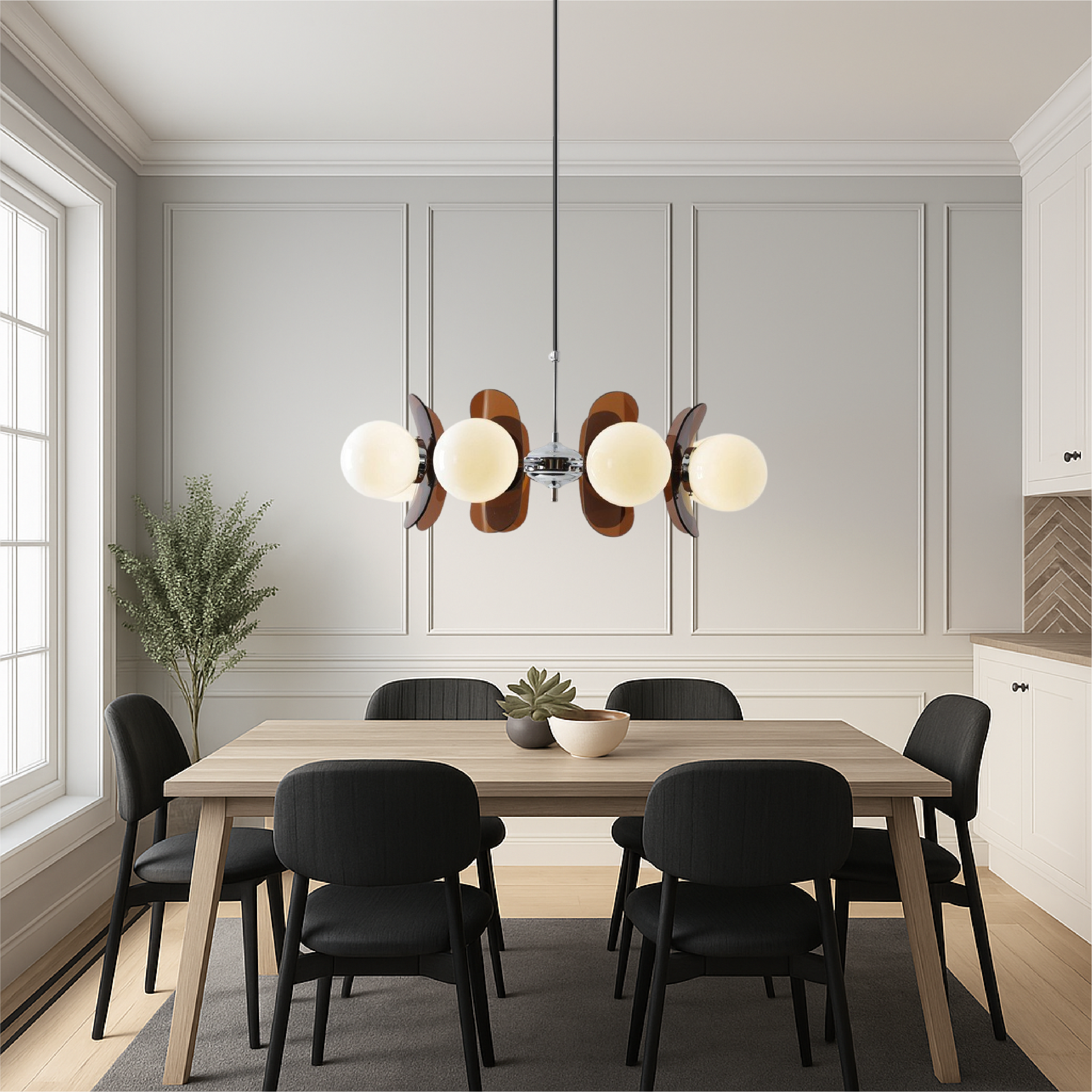 Lampadario Bauhaus a 5 teste