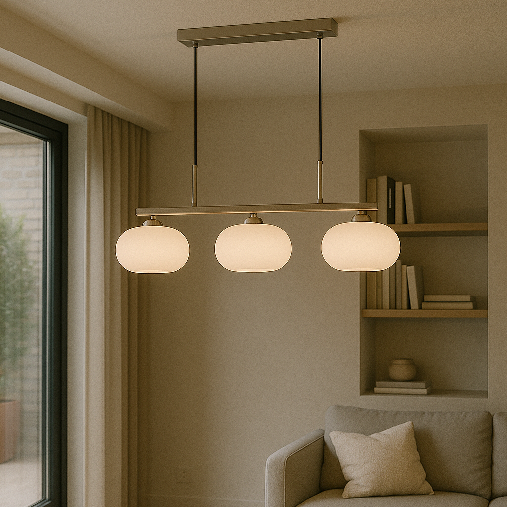 Lampada a sospensione Bauhaus a 3 teste