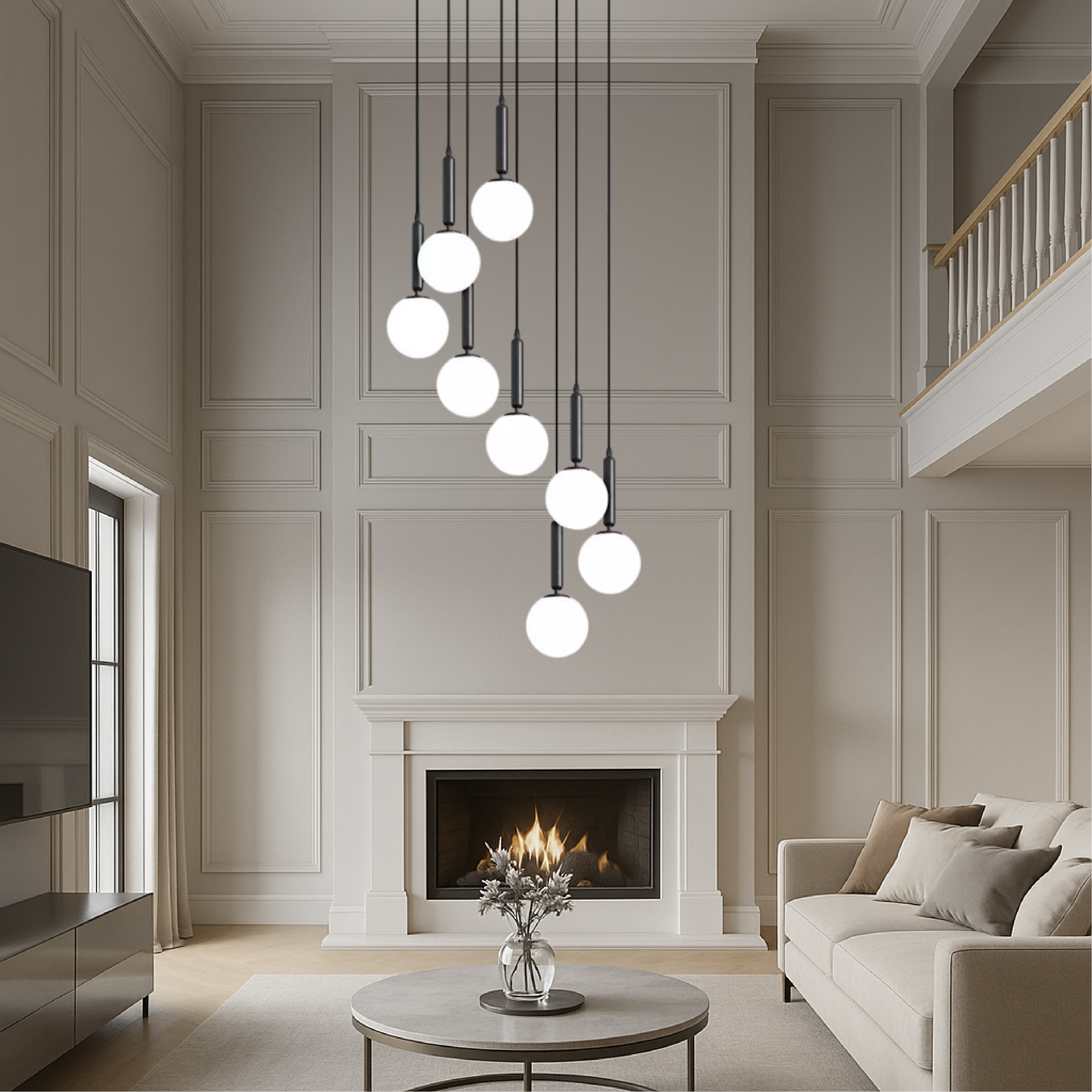 Lampadario Eva's Staircase Nero