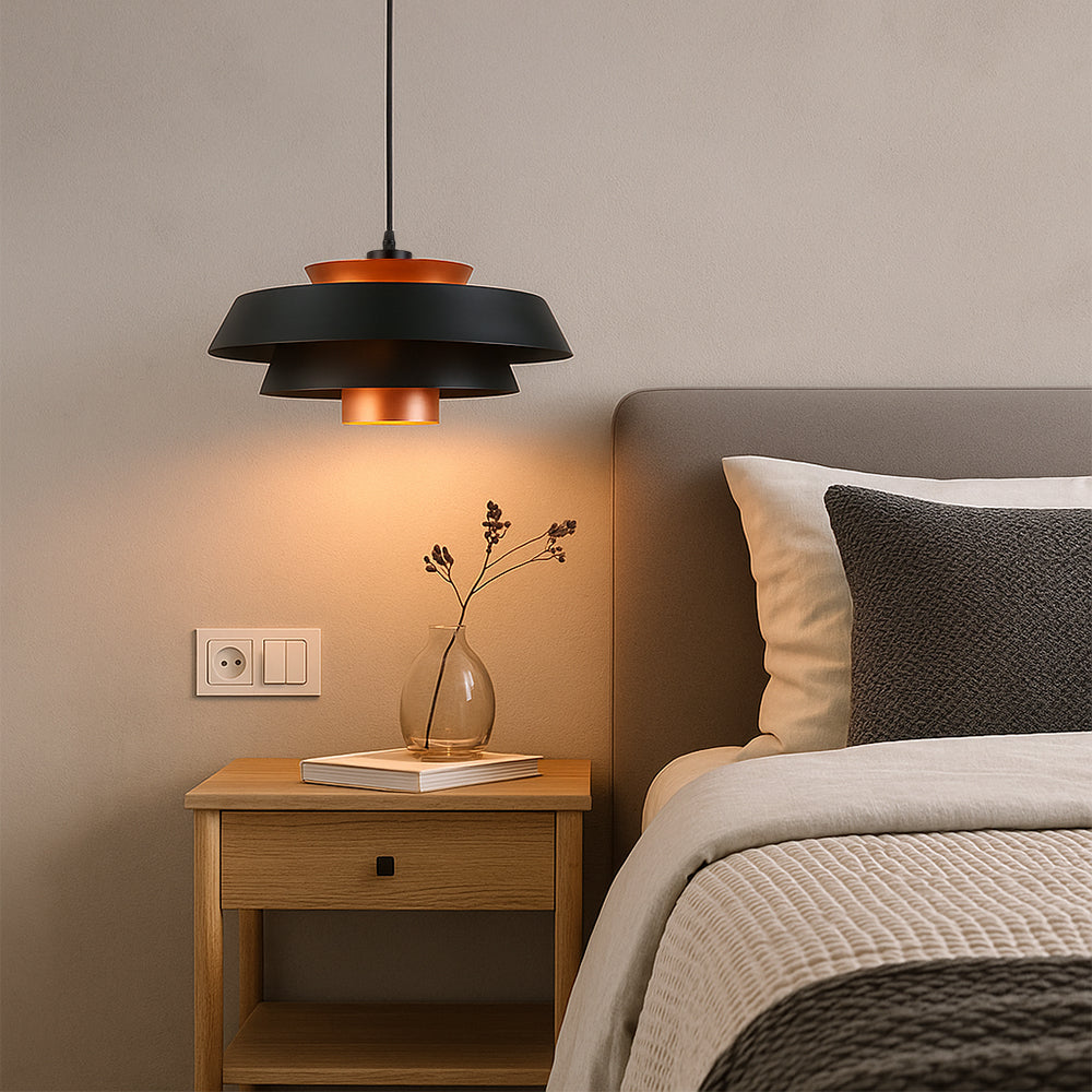 Lampada a sospensione a vaso retrò