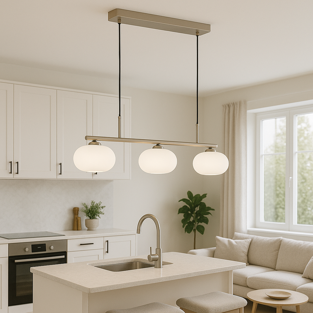 Lampada a sospensione Bauhaus a 3 teste