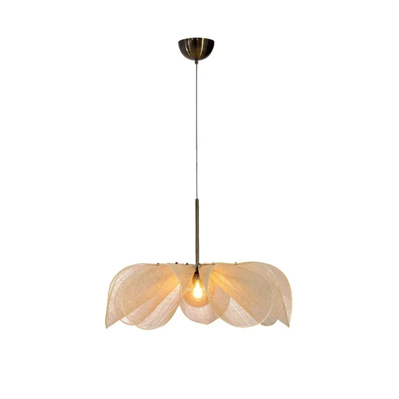 Lampada a sospensione in tessuto vintage