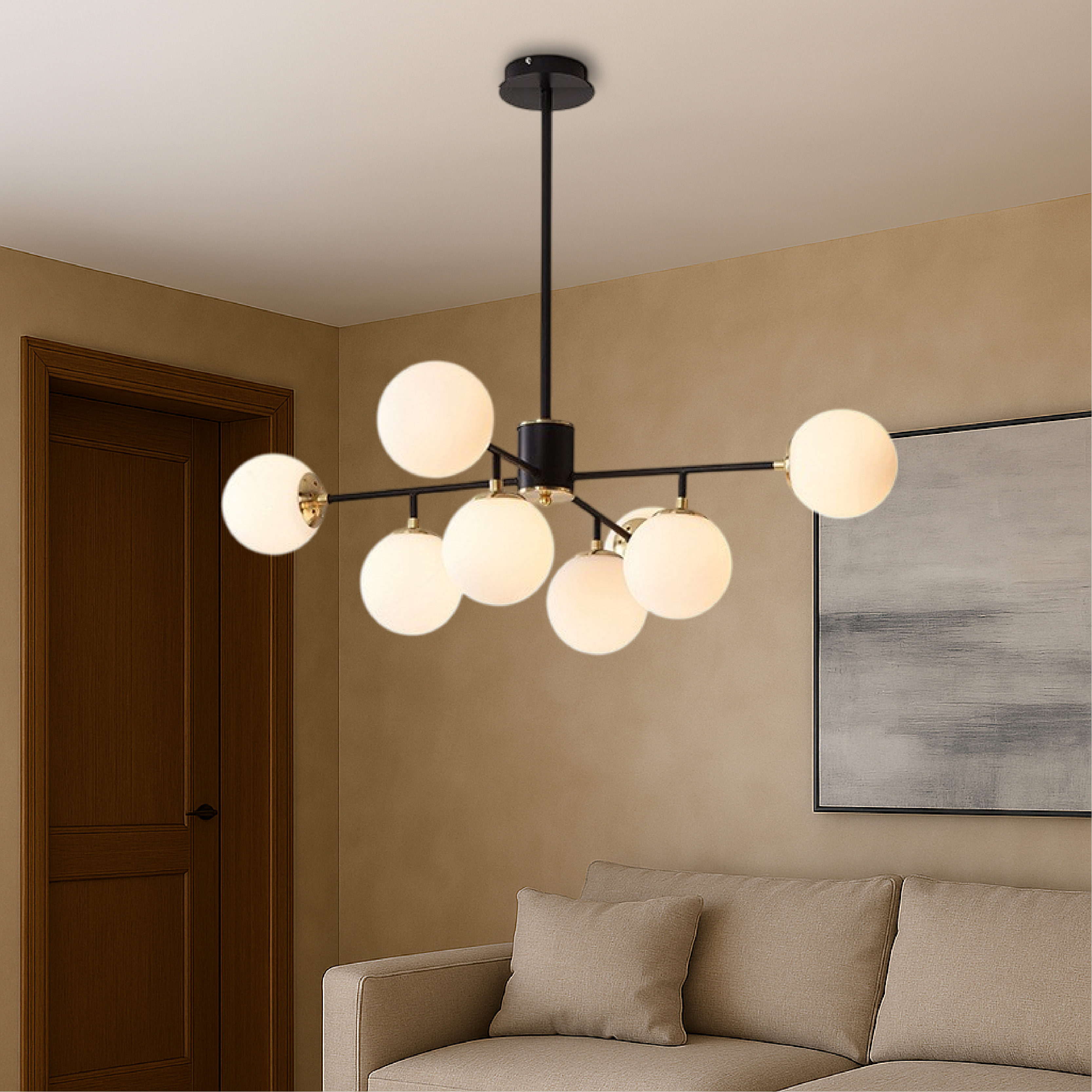 Lampadario in vetro nordico