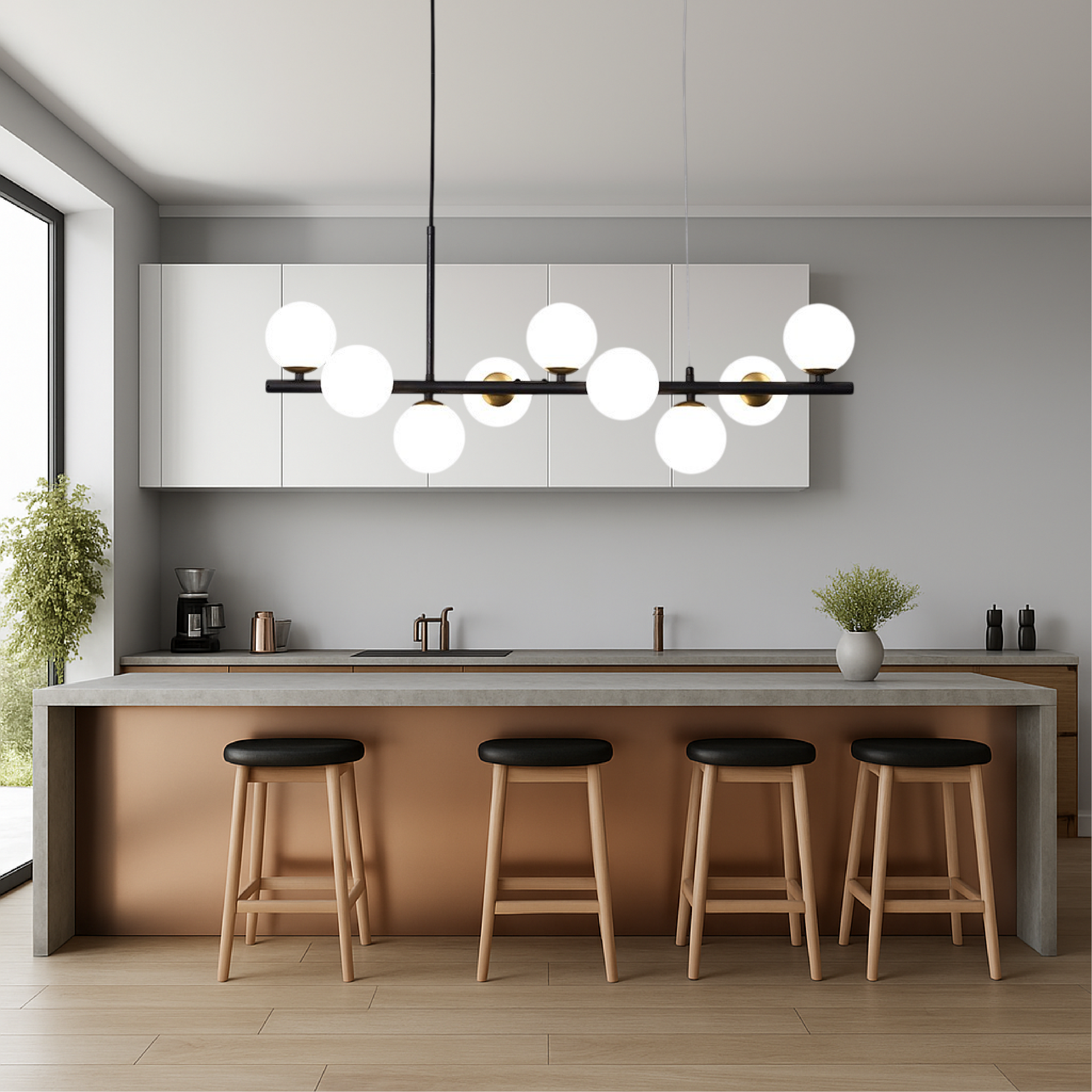 Sala da pranzo Luce a sospensione nera