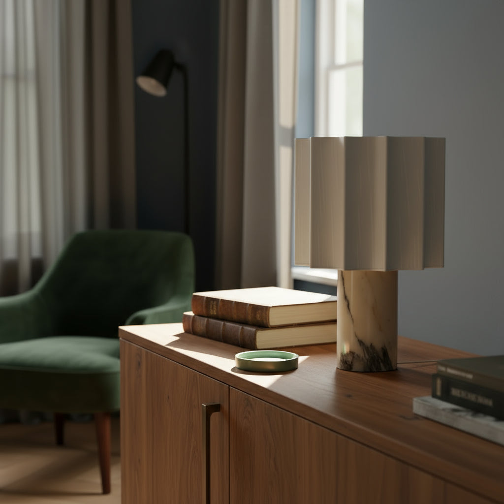 Lampada da tavolo in marmo Mirna