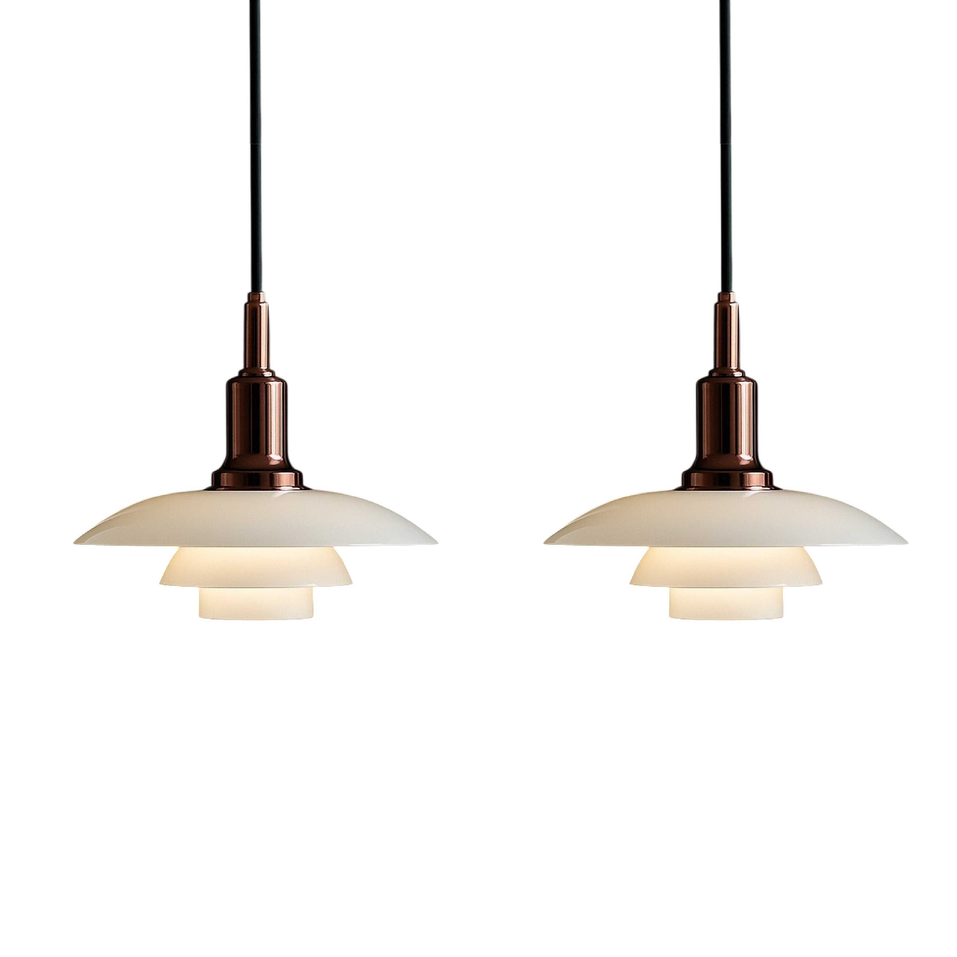 Lampada a sospensione di design danese a 2/3 teste