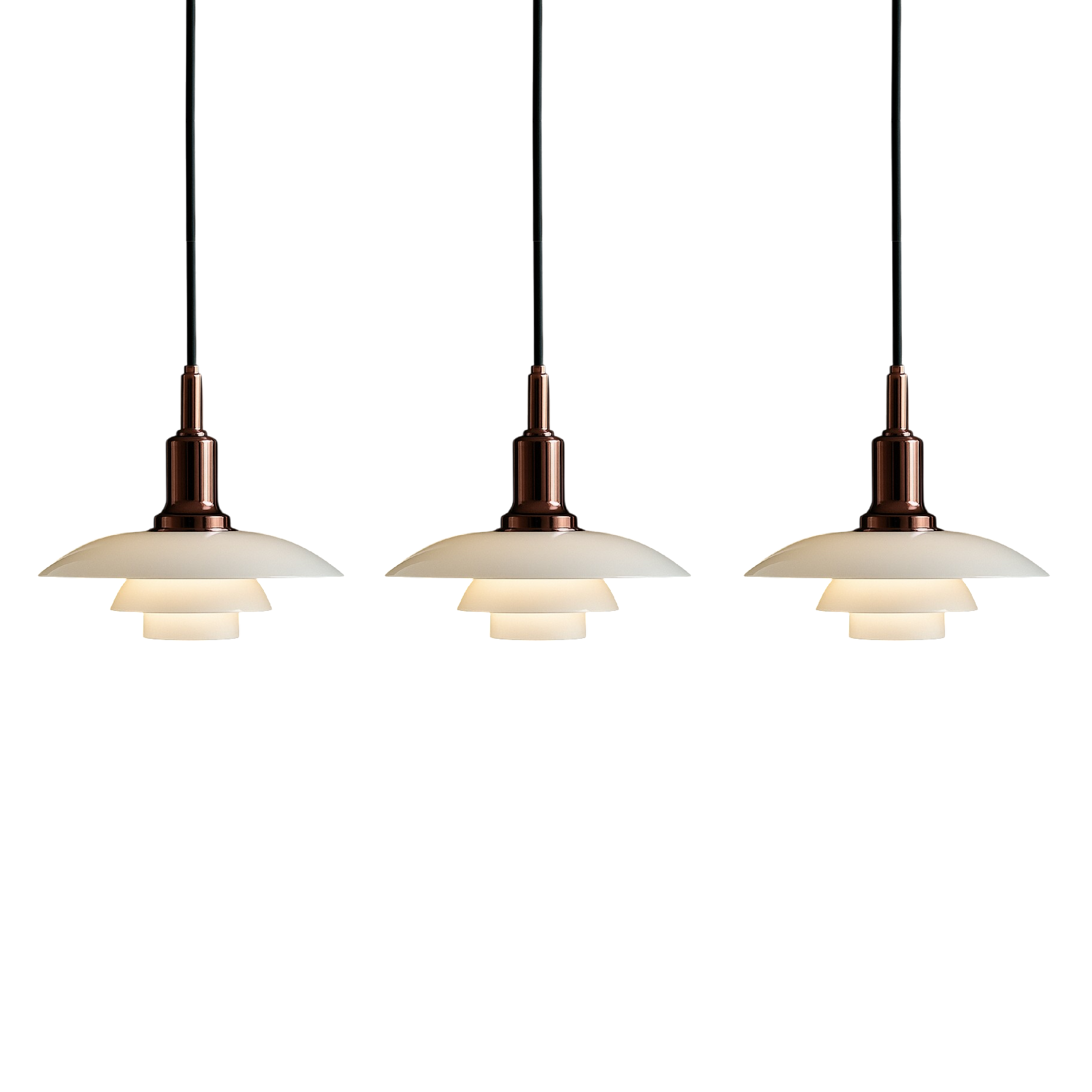 Lampada a sospensione di design danese a 2/3 teste