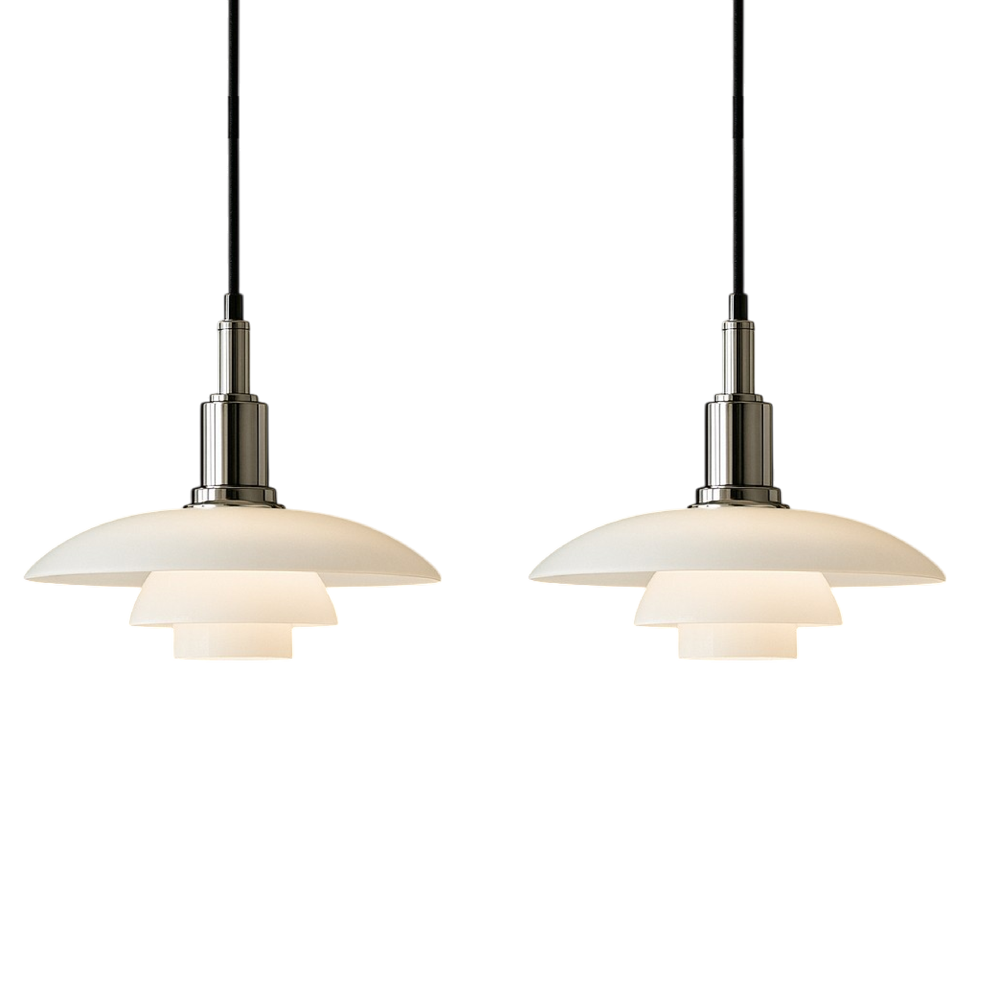 Lampada a sospensione di design danese a 2/3 teste