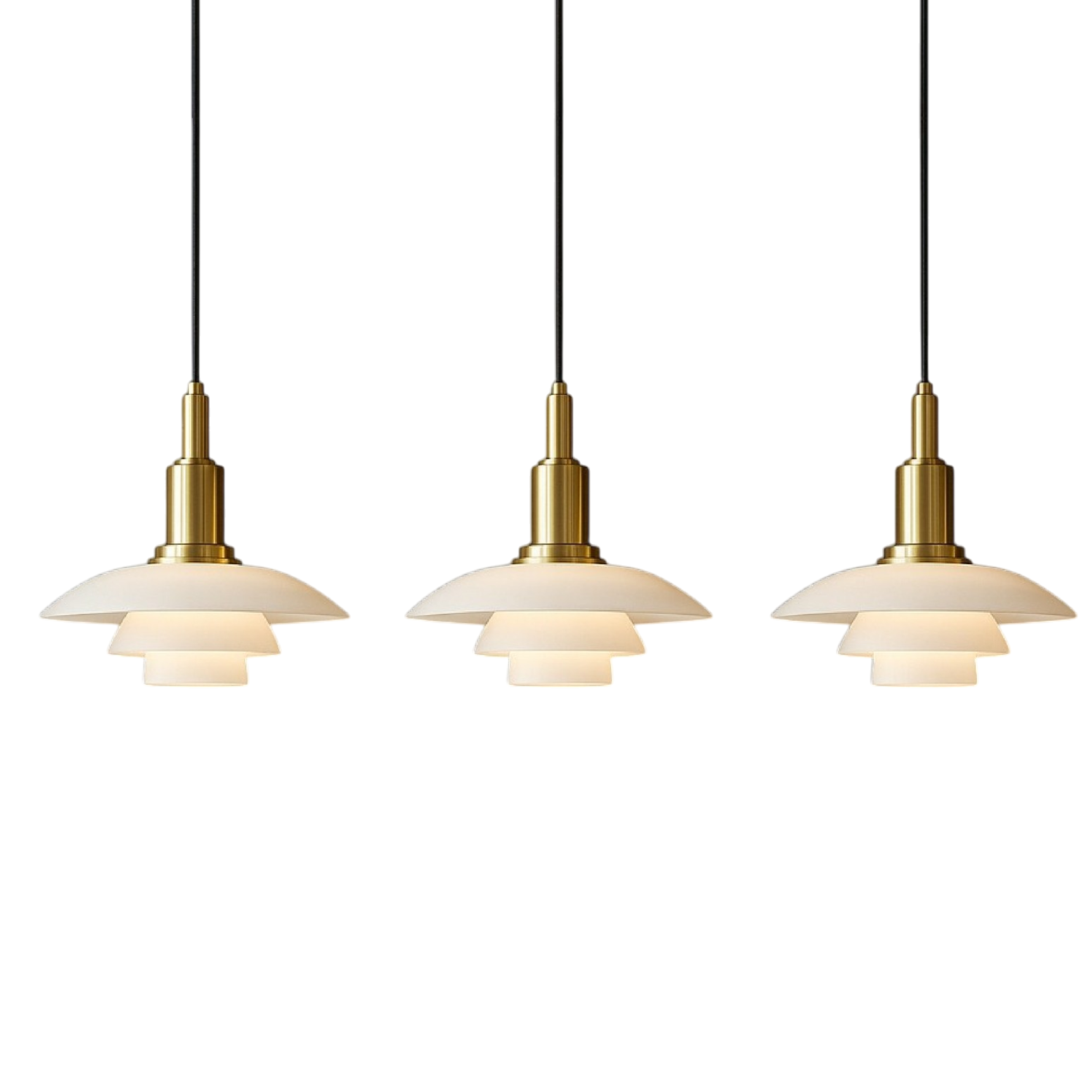 Lampada a sospensione di design danese a 2/3 teste