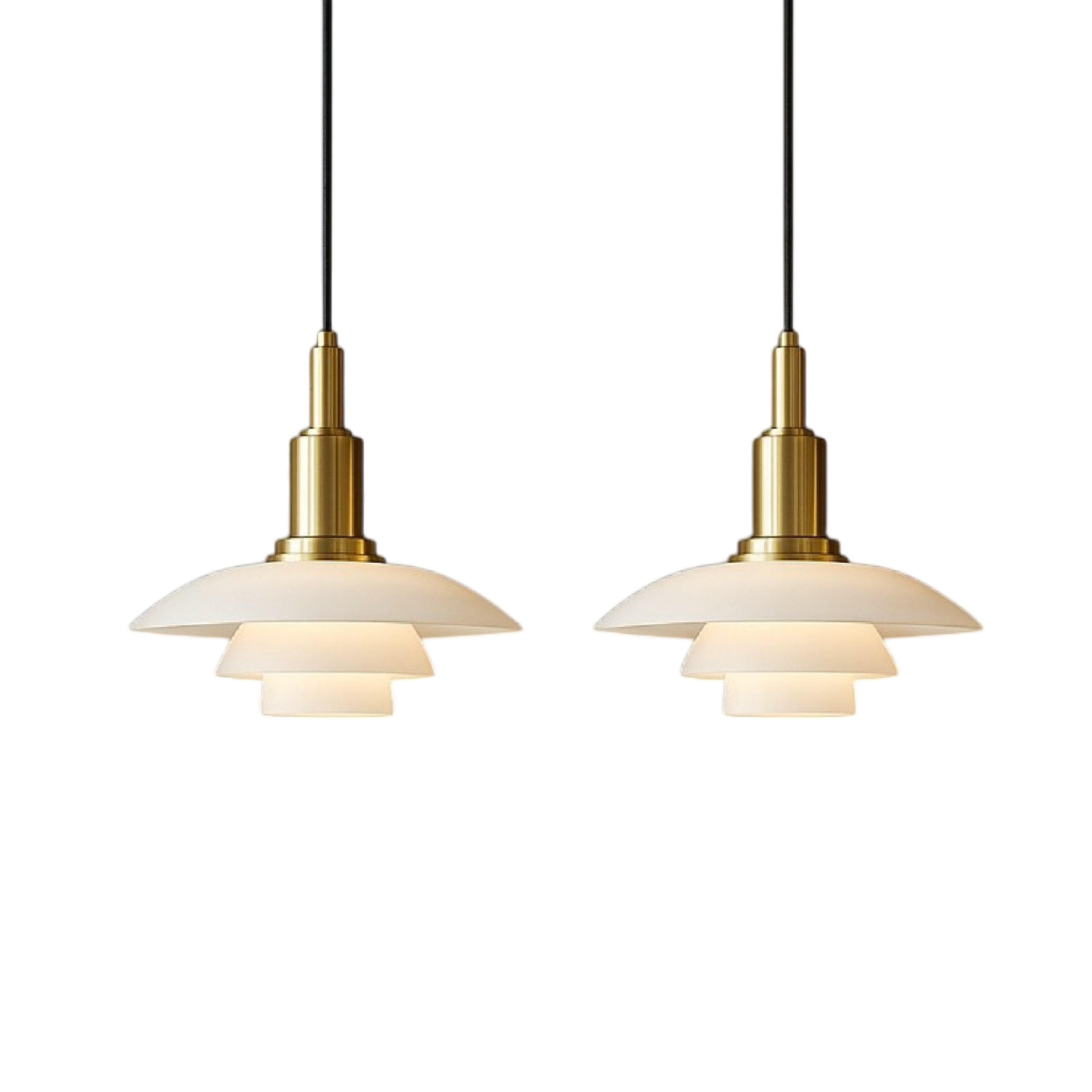 Lampada a sospensione di design danese a 2/3 teste
