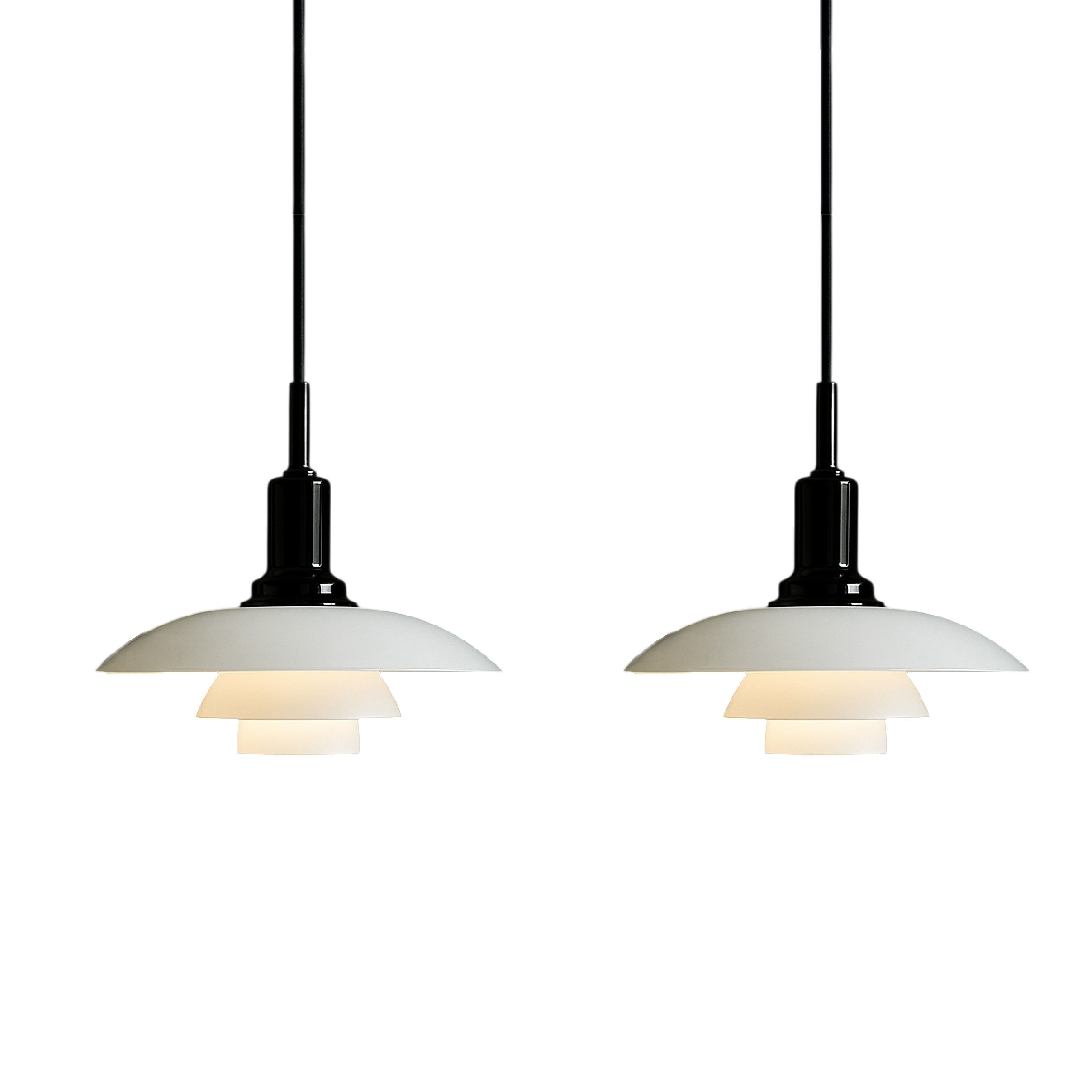 Lampada a sospensione di design danese a 2/3 teste