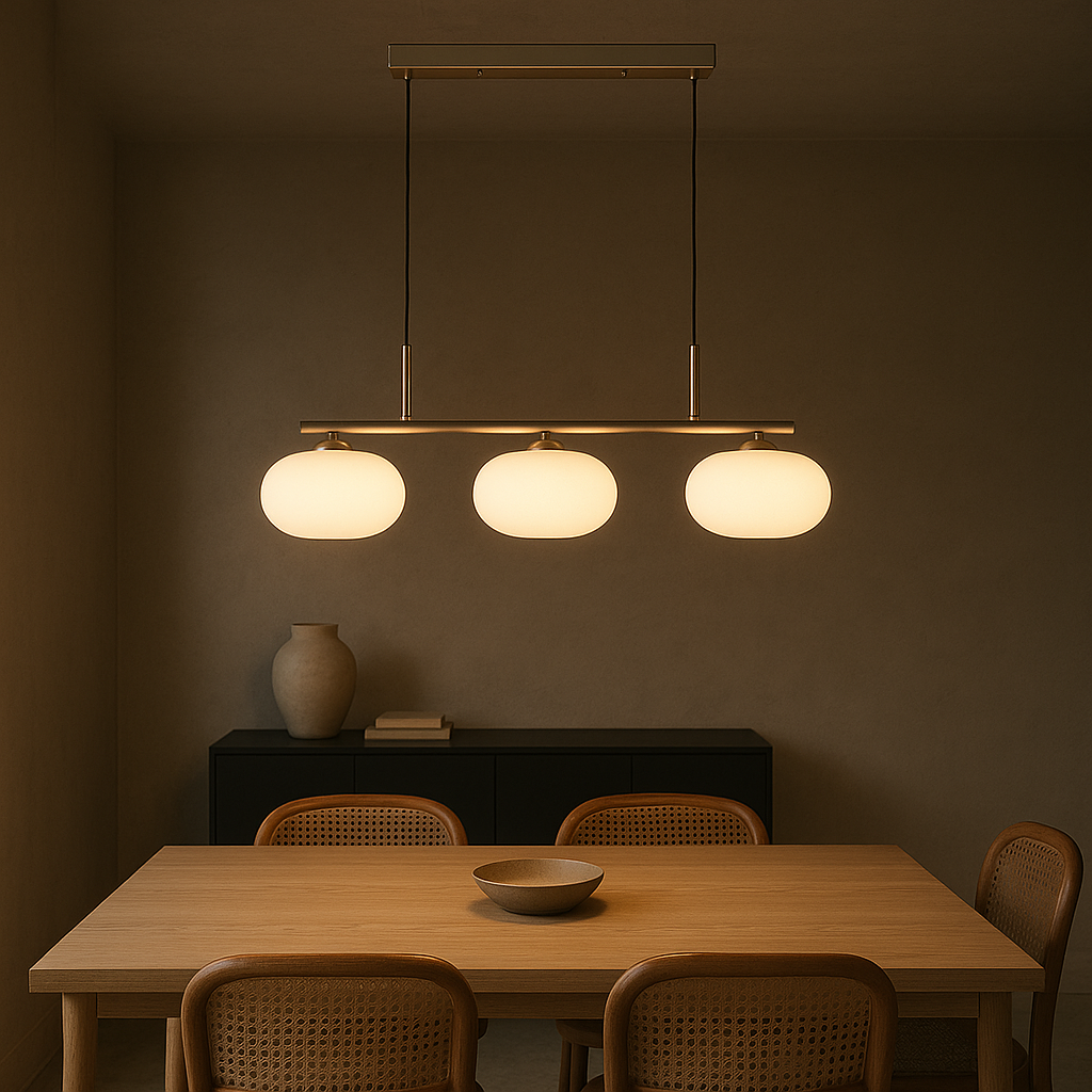 Lampada a sospensione Bauhaus a 3 teste