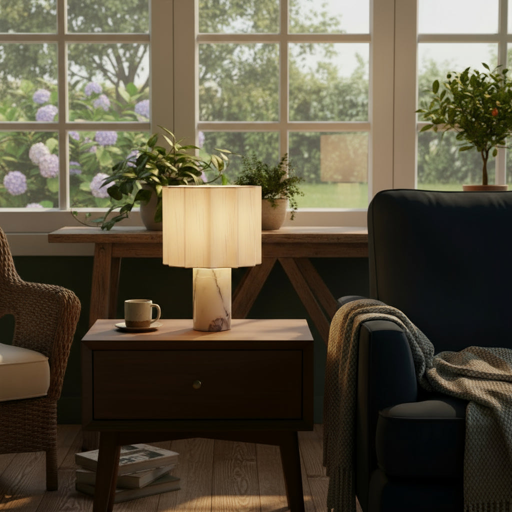 Lampada da tavolo in marmo Mirna