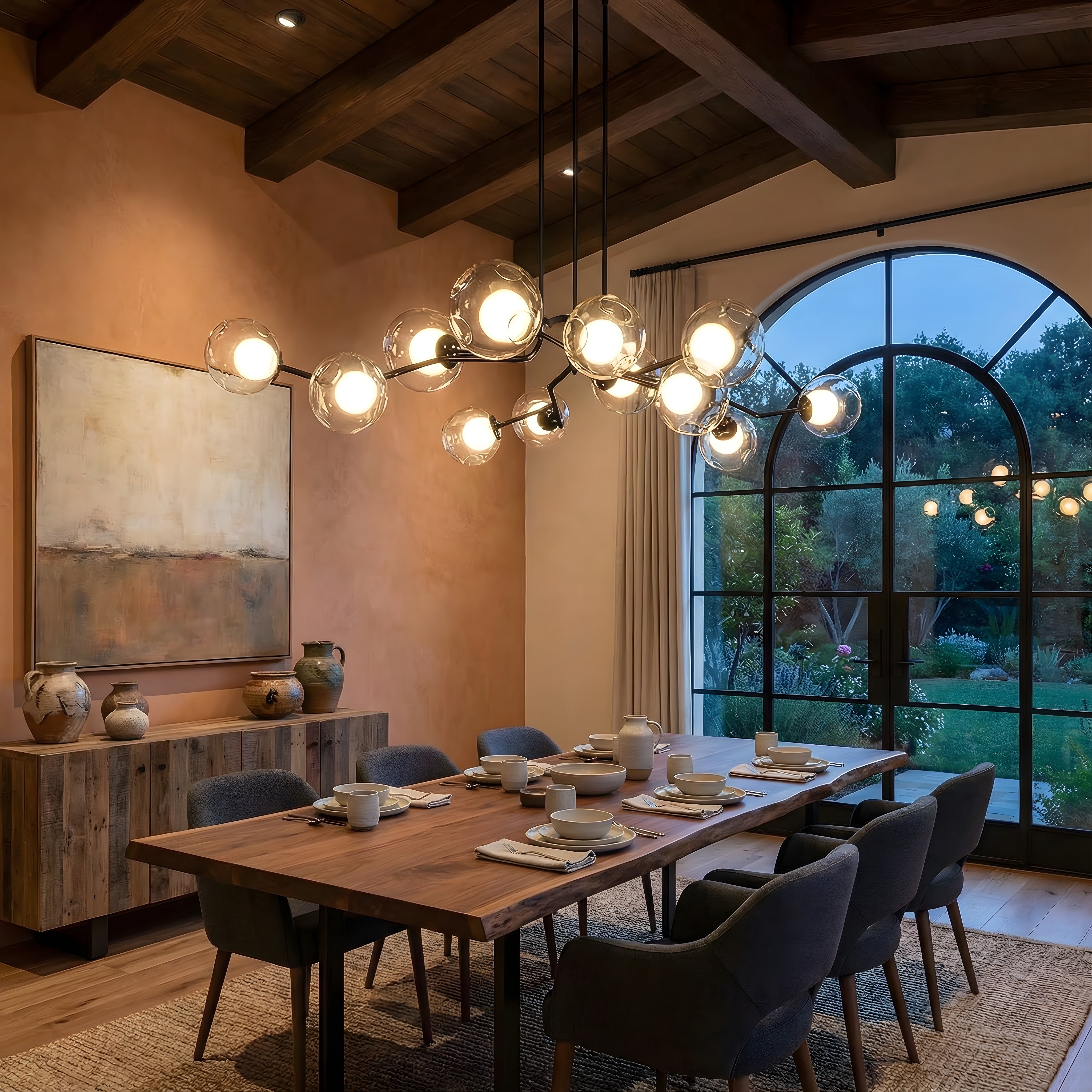 Plafoniera nordica in vetro