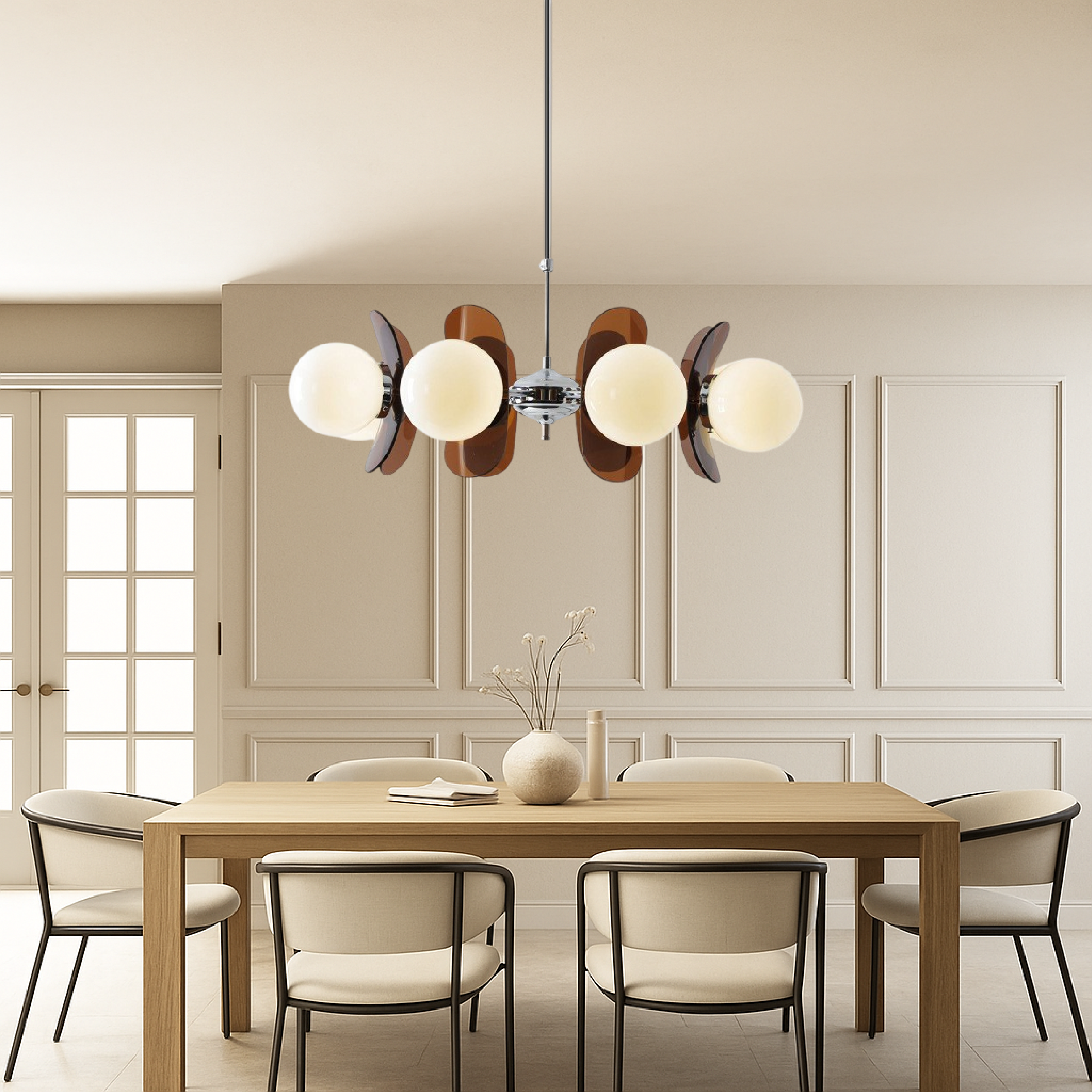 Lampadario Bauhaus a 5 teste